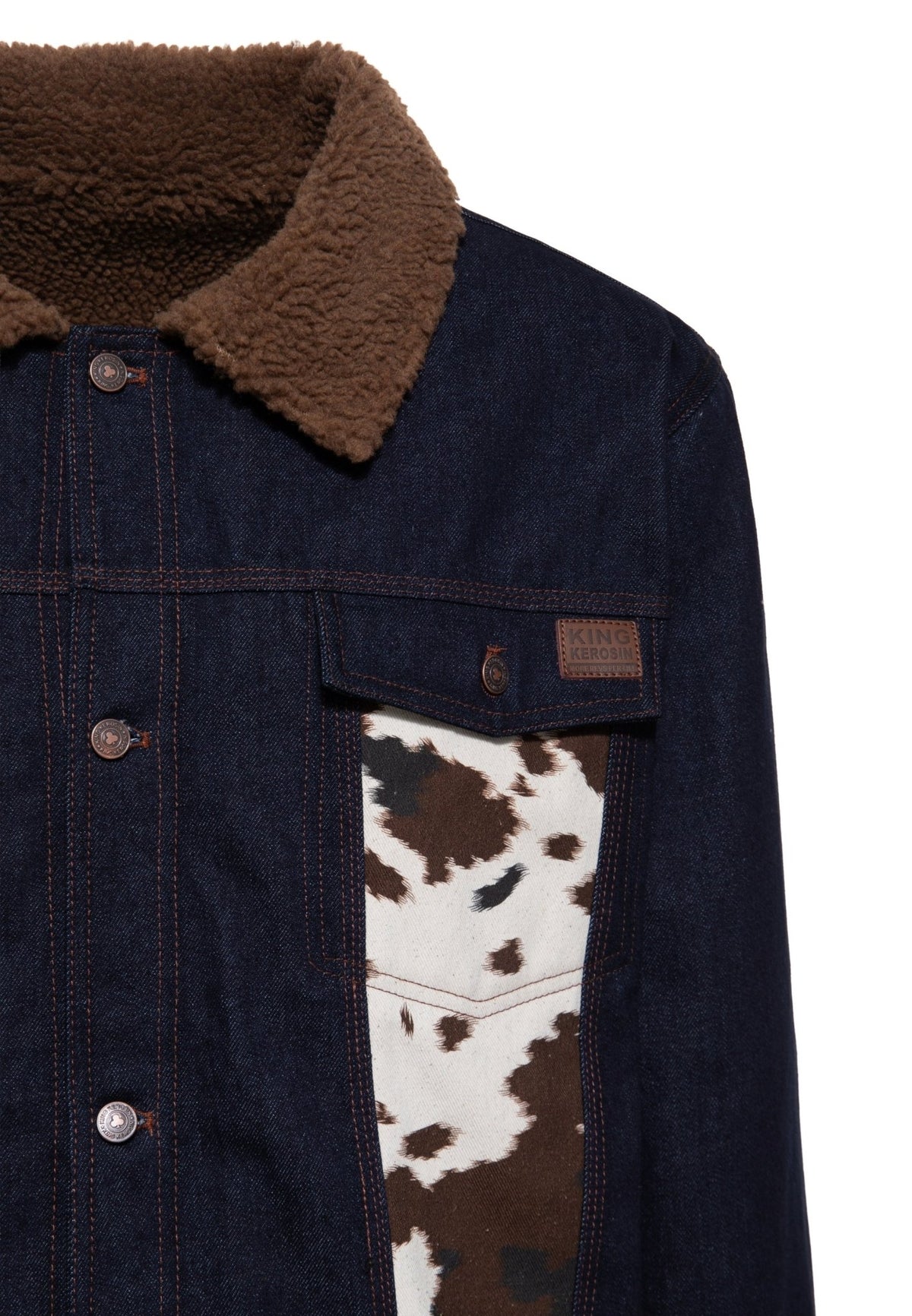 Jeansjacke 'Cowhide' in Dunkelblau – Jeansjacken von King Kerosin - Ansicht 7