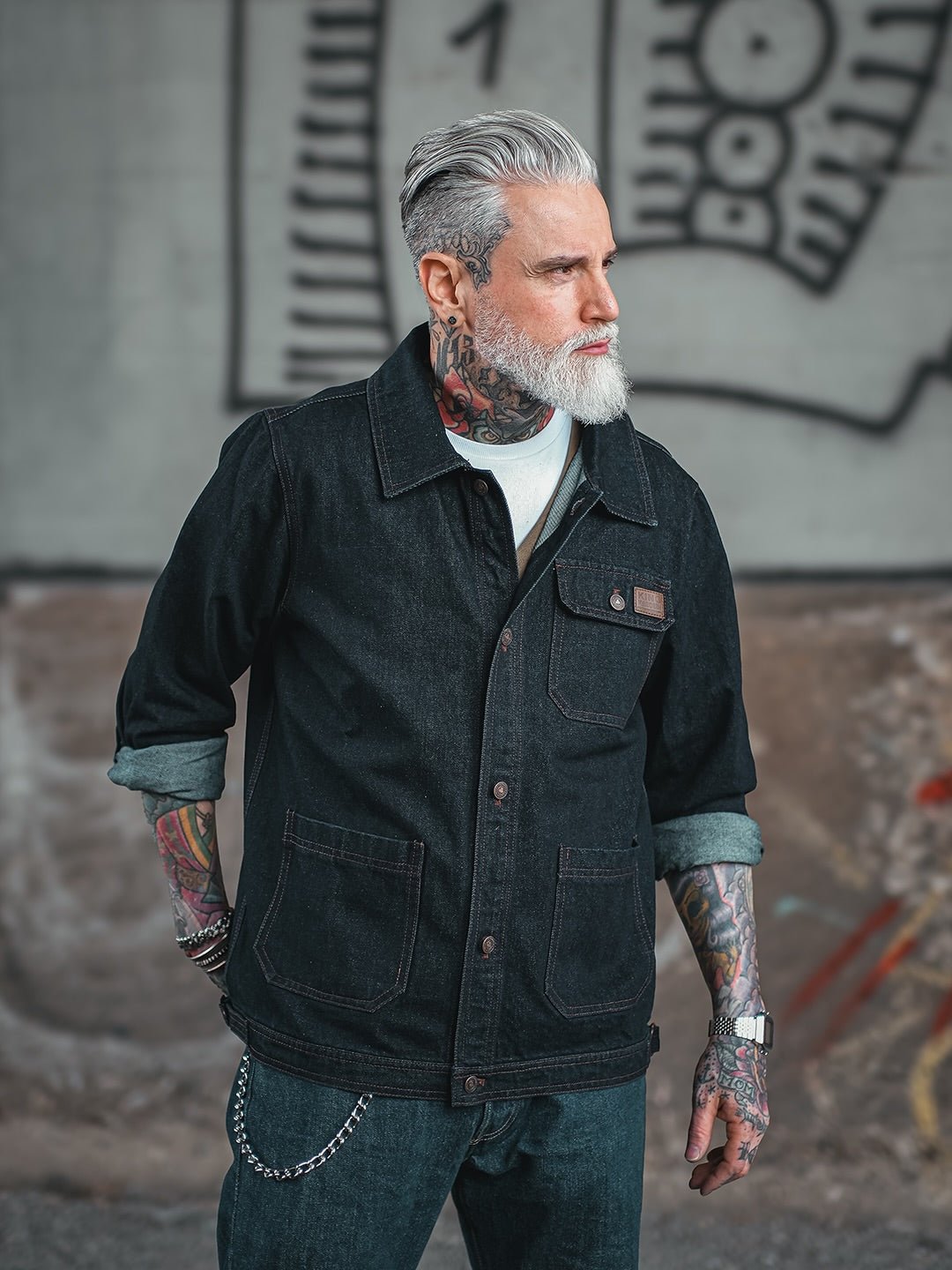 Jeansjacke in Denim Jeansjacken von King Kerosin