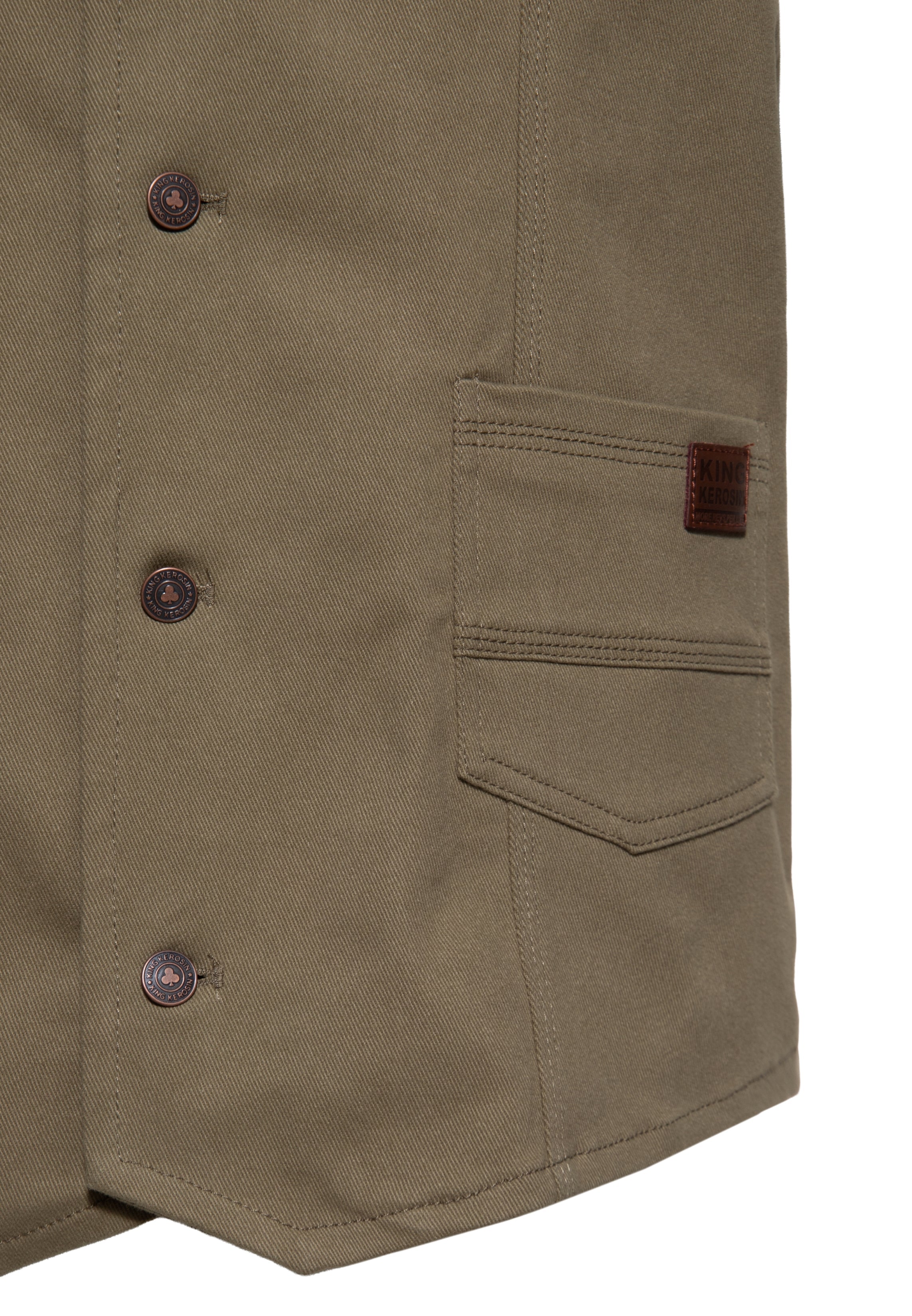 Jeansweste in Khaki Westen von King Kerosin