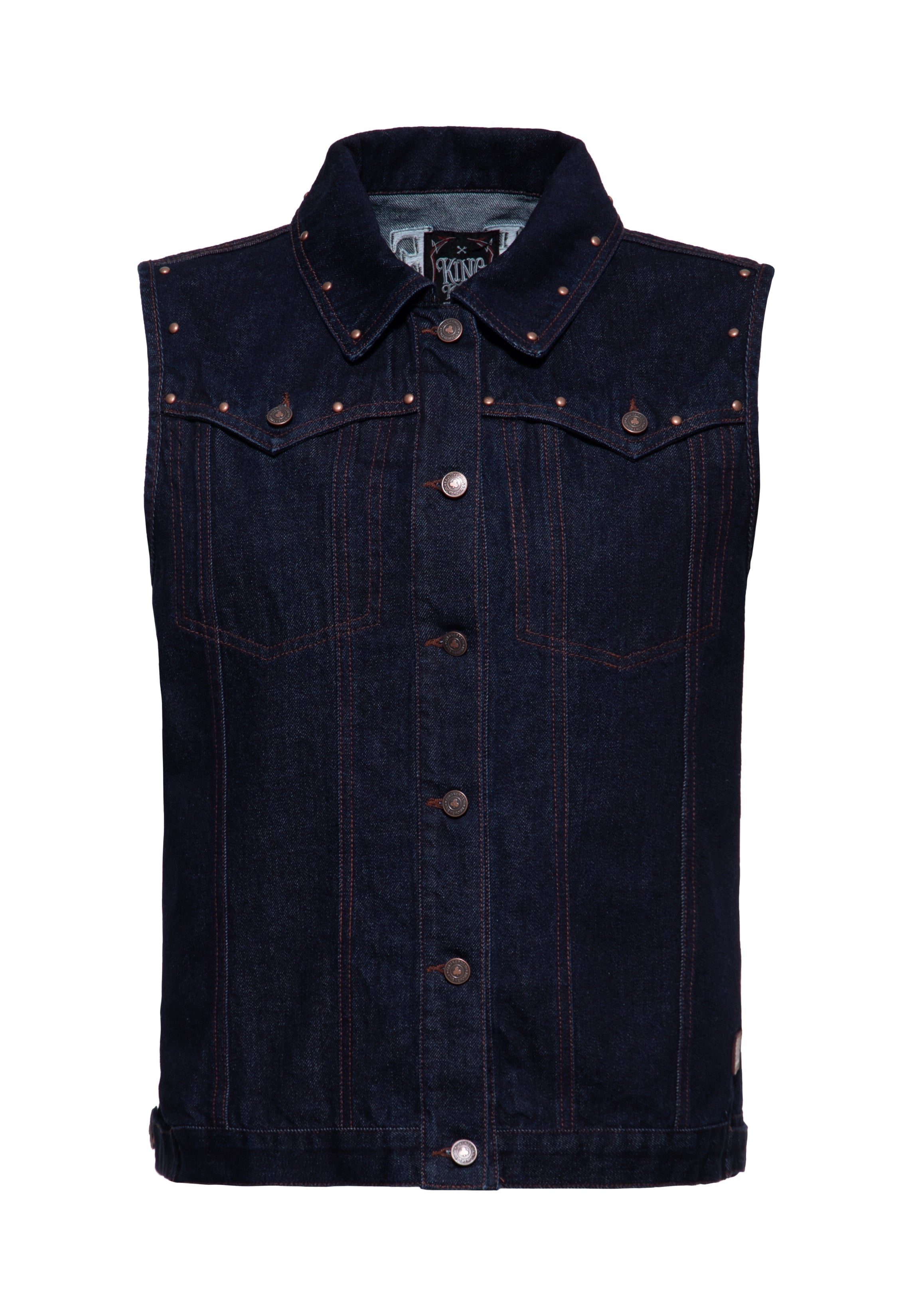 Jeansweste 'Ride Fast Die Last' in Denim Westen von King Kerosin