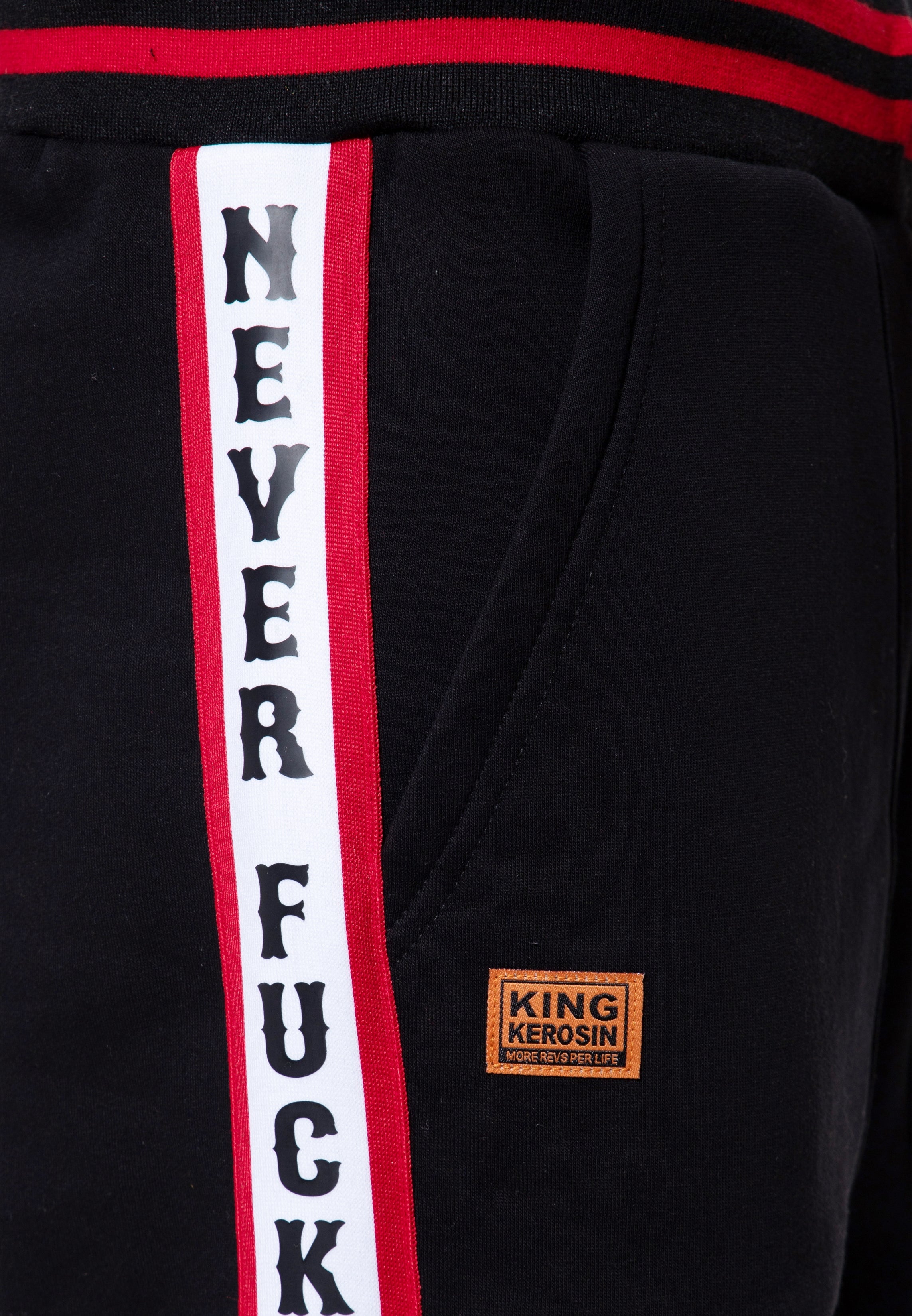 Jogginghose 'Never Fuck A Fucker' in Schwarz Jogginghose von King Kerosin