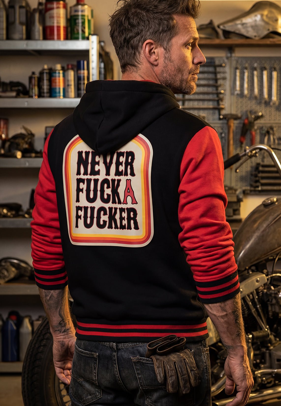 Kapuzensweatjacke 'Never Fuck A Fucker' in Schwarz Sweatjacken von King Kerosin