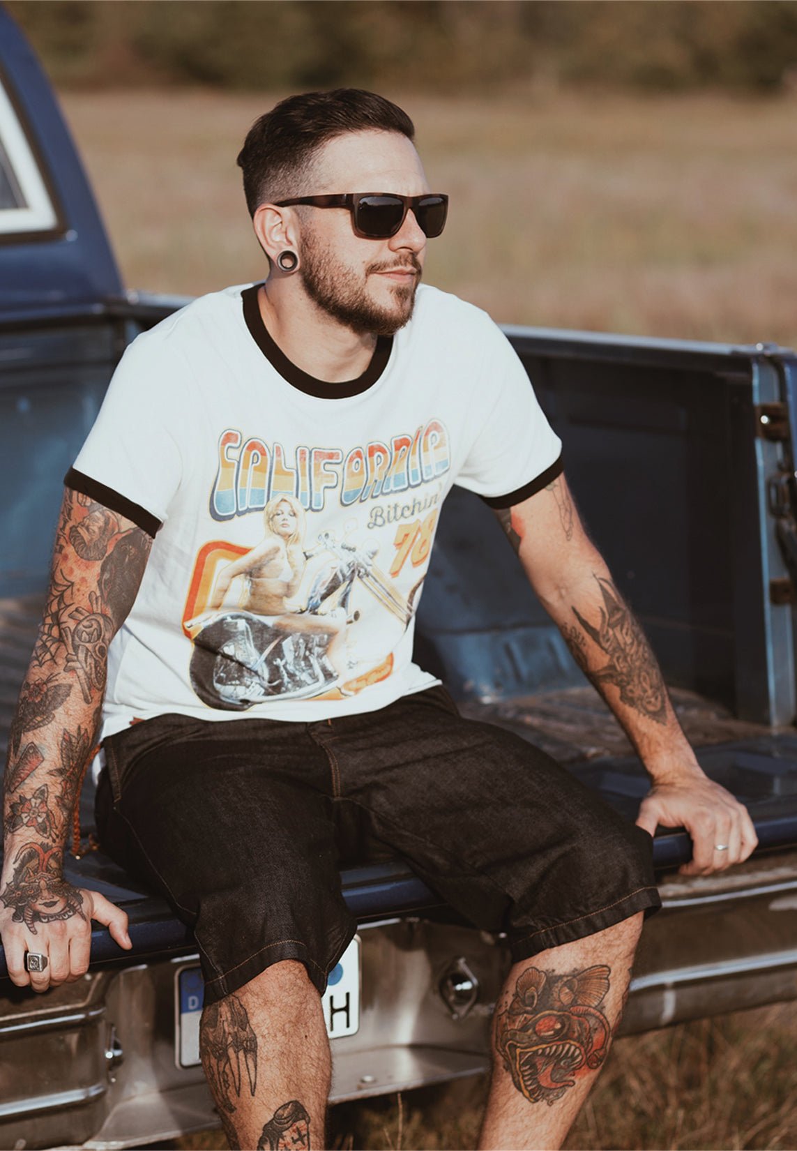 King Kerosin - Kontrast T-Shirt «California Bitchin»