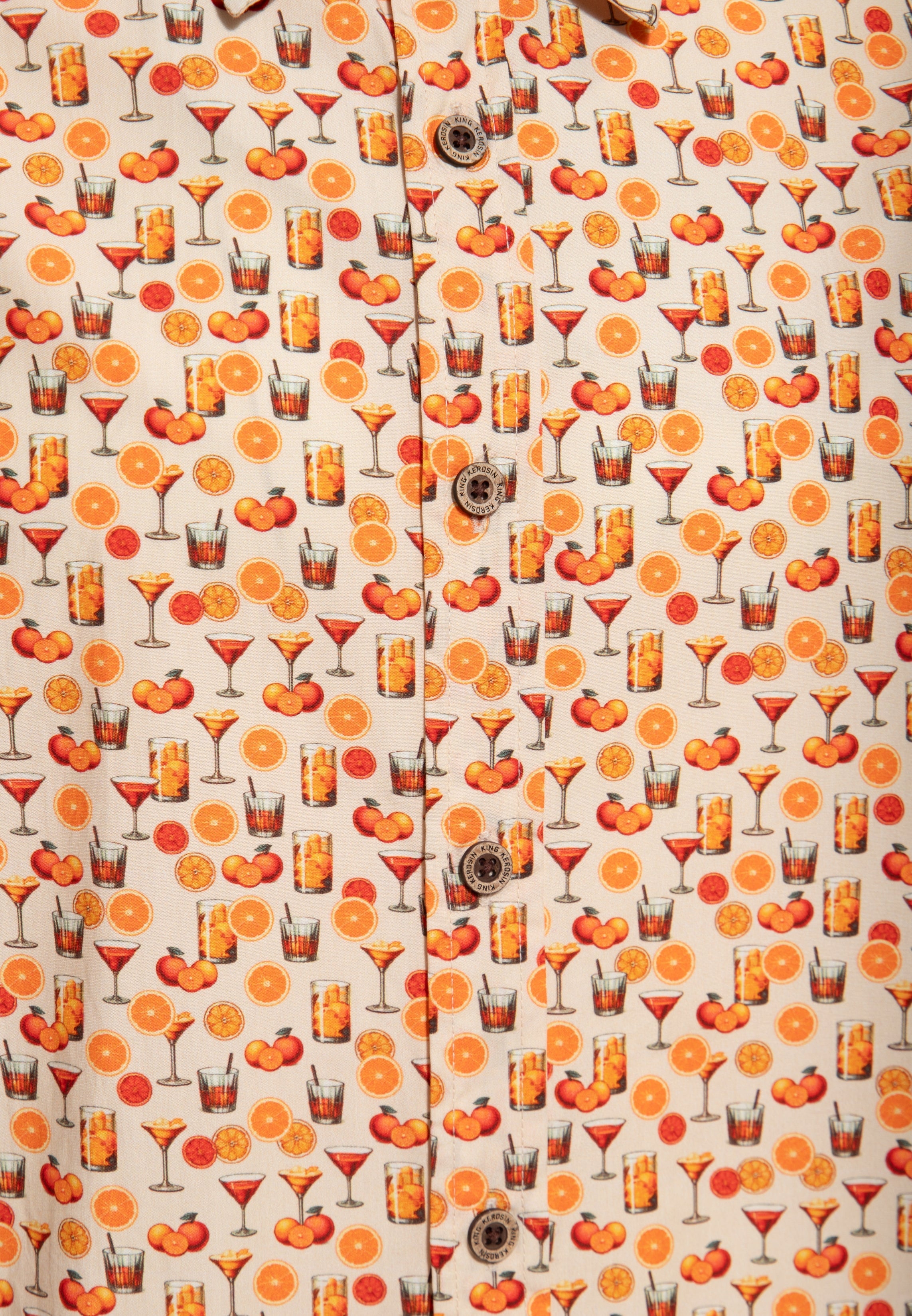 Kurzarmhemd 'Citrus Cocktail' in Orange Hemden - Kurzarm von King Kerosin