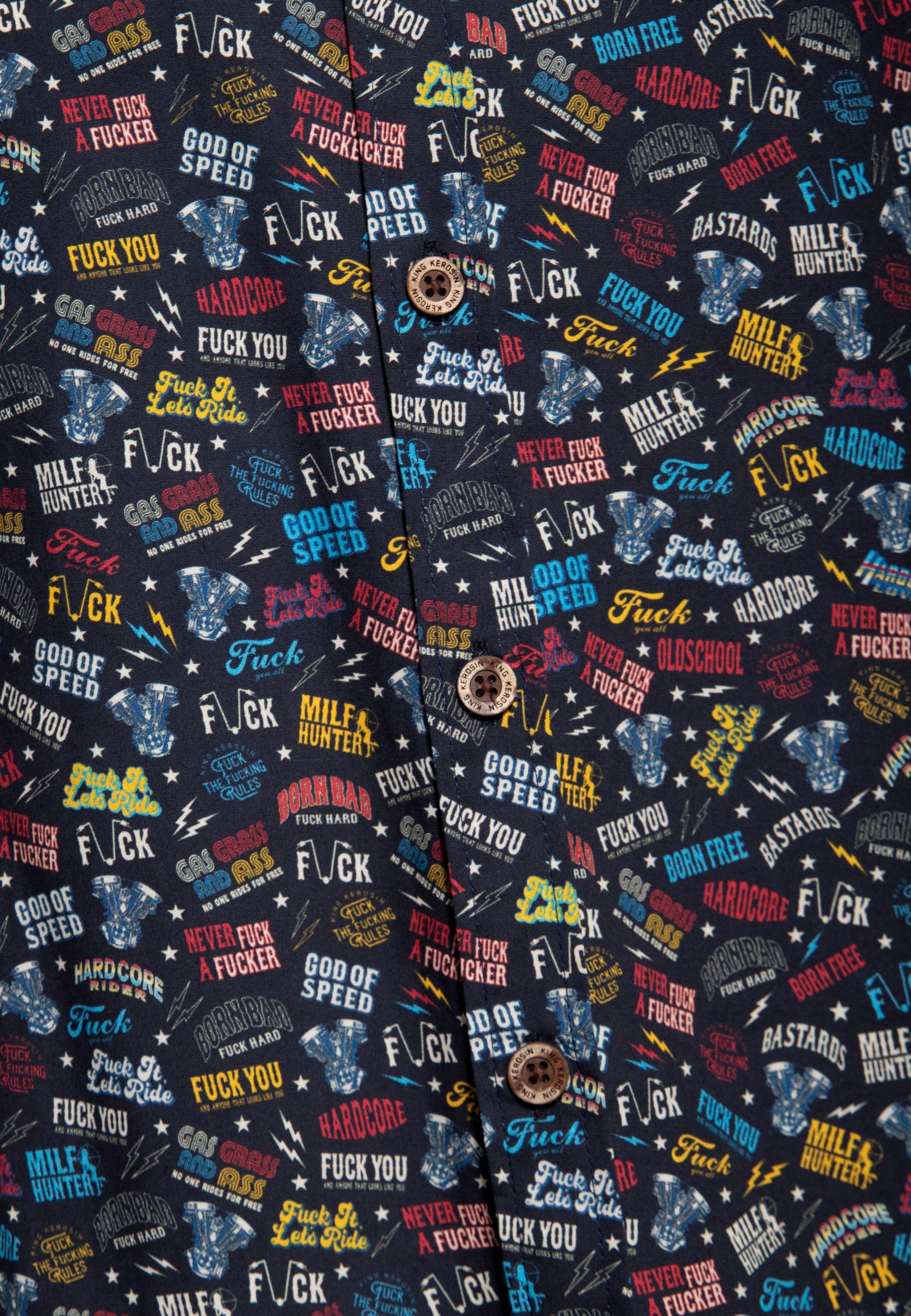 King Kerosin - Kurzarmhemd «Printed Rebellion»