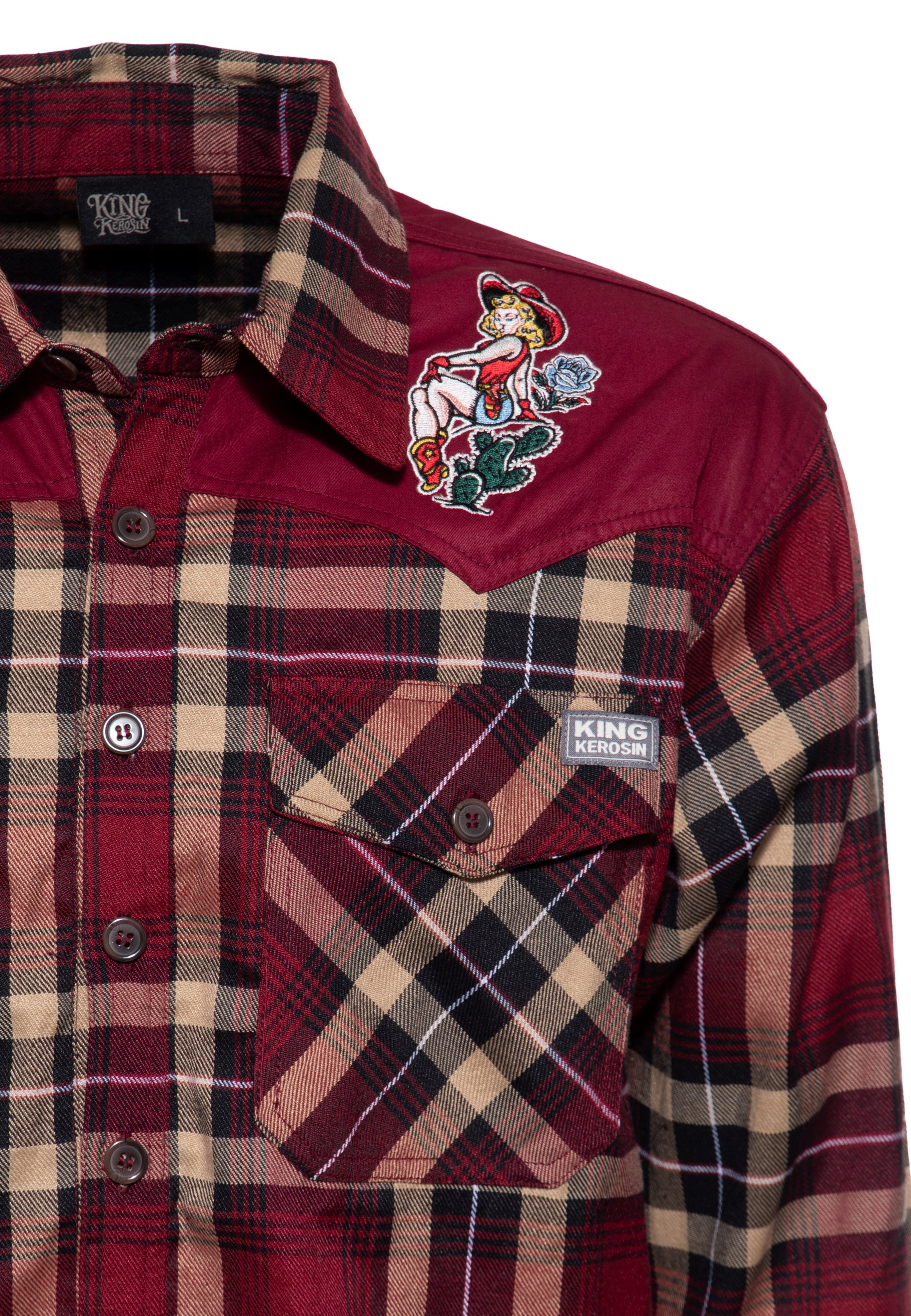 King Kerosin - Langarm Western - Hemd