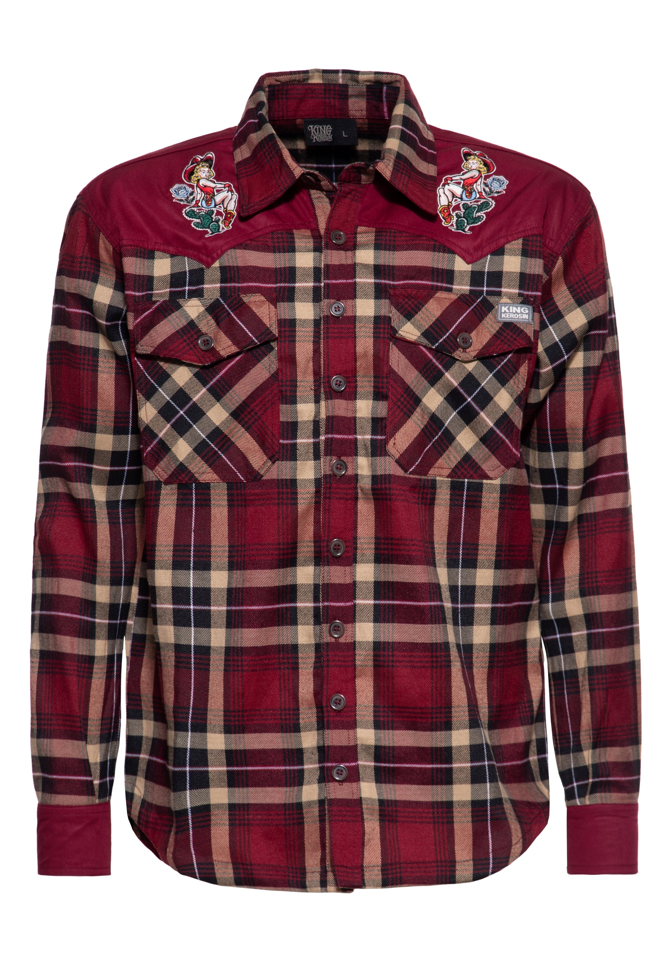 King Kerosin - Langarm Western - Hemd