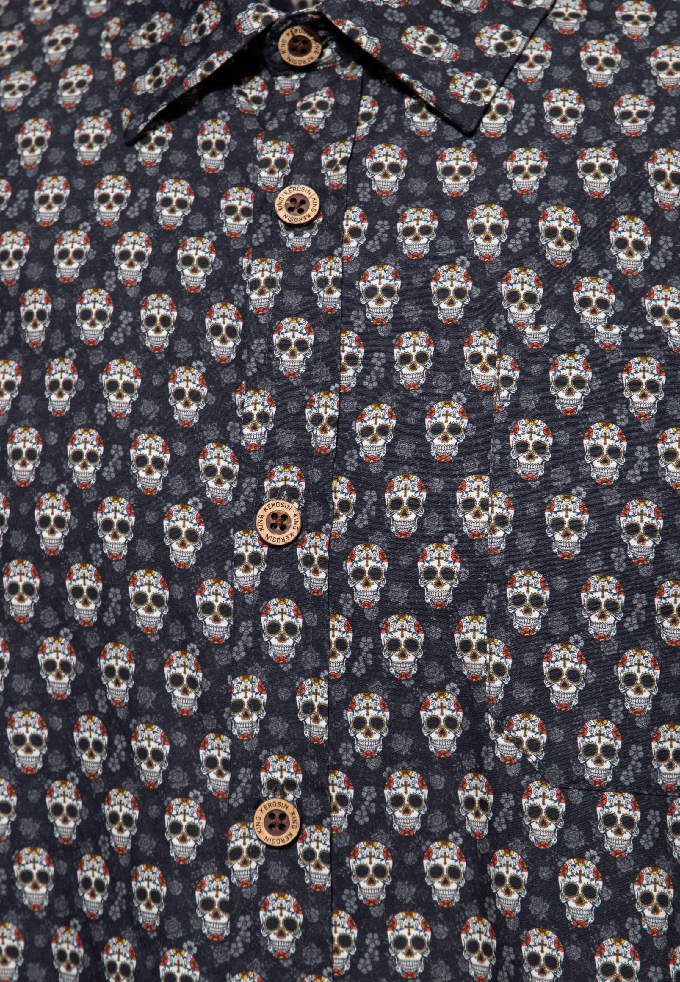 King Kerosin - Langarmhemd «Calavera»