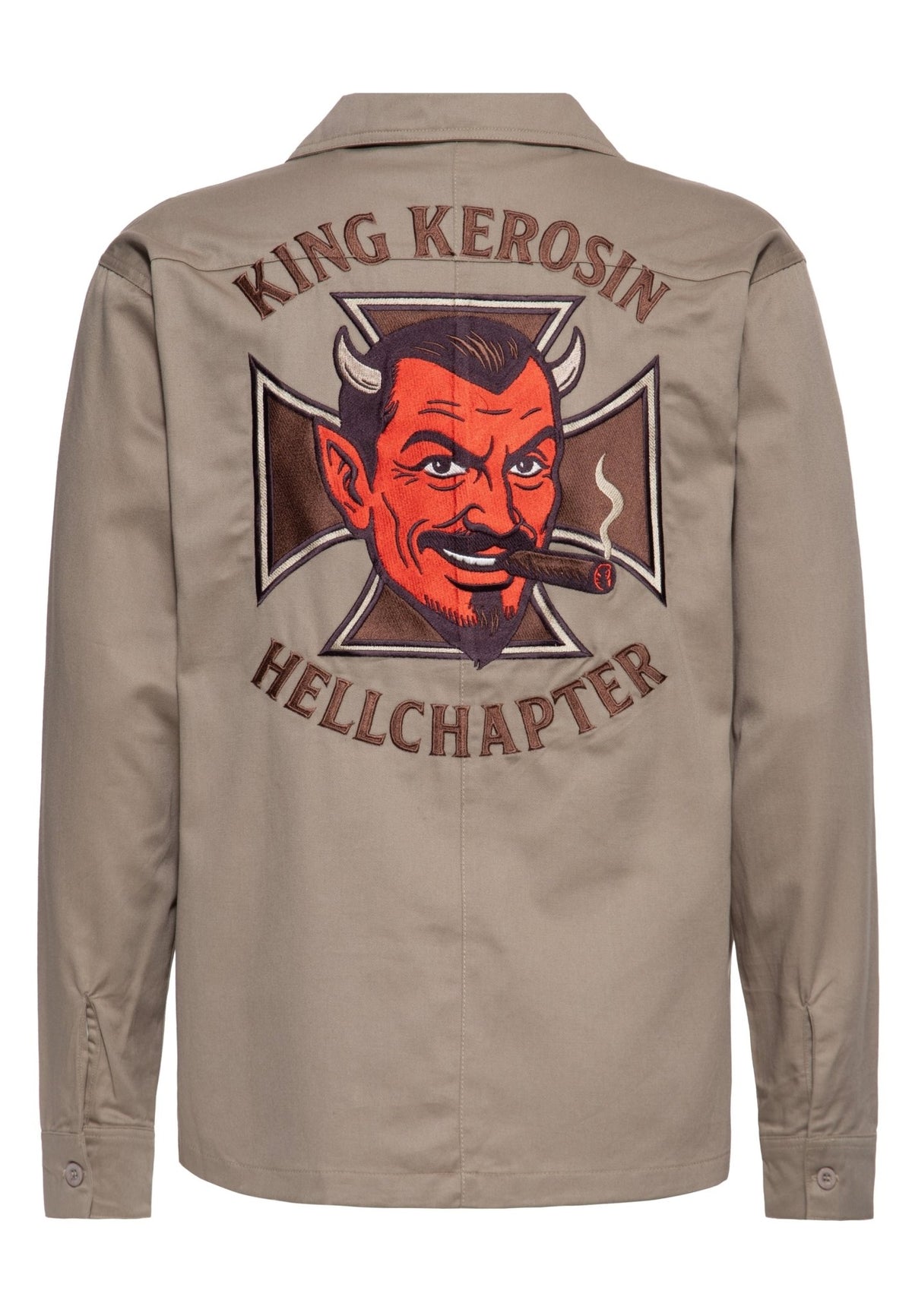 Langarmhemd 'Hellchapter' in Khaki – Hemden - Langarm von King Kerosin - Ansicht 2