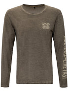 King Kerosin - Longsleeve Shirt mit Prints und Oilwash - Effekten «Ride Hard Live Fast»