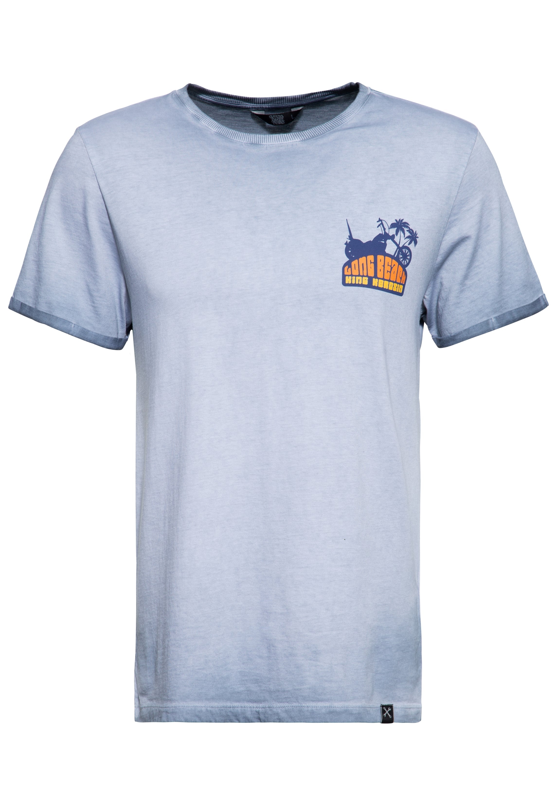 Oil Wash T-Shirt «Long Beach» T-Shirts von King Kerosin