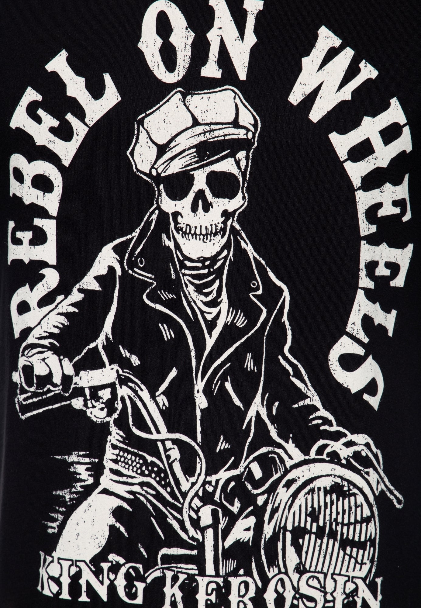 King Kerosin - Regular Fit T-Shirt mit Print in der Front «Rebel on wheels»