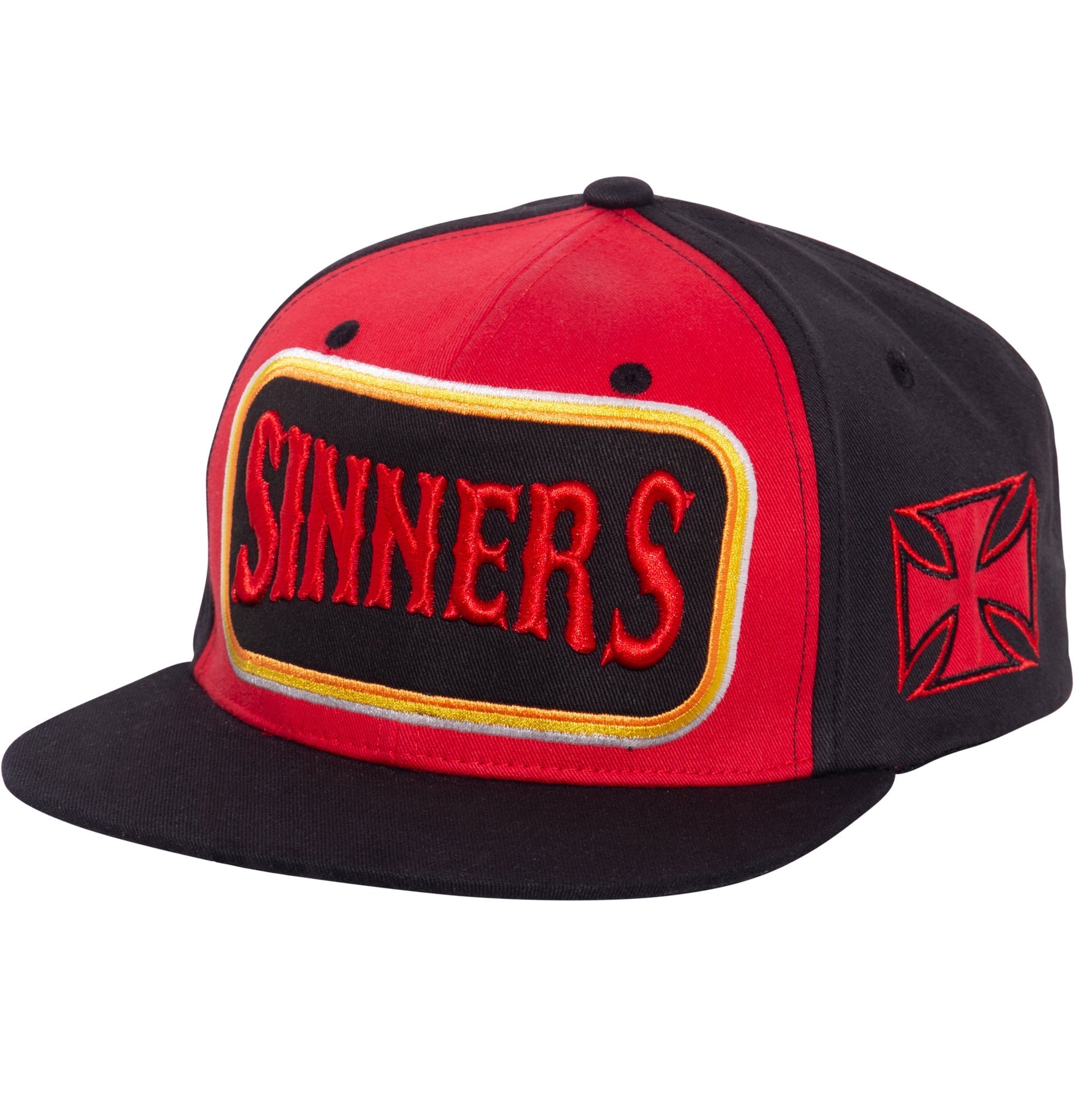 Snapback Cap mit detaillierter 3D-Stickerei und Print «Sinners 3D» Snapback Cap von King Kerosin