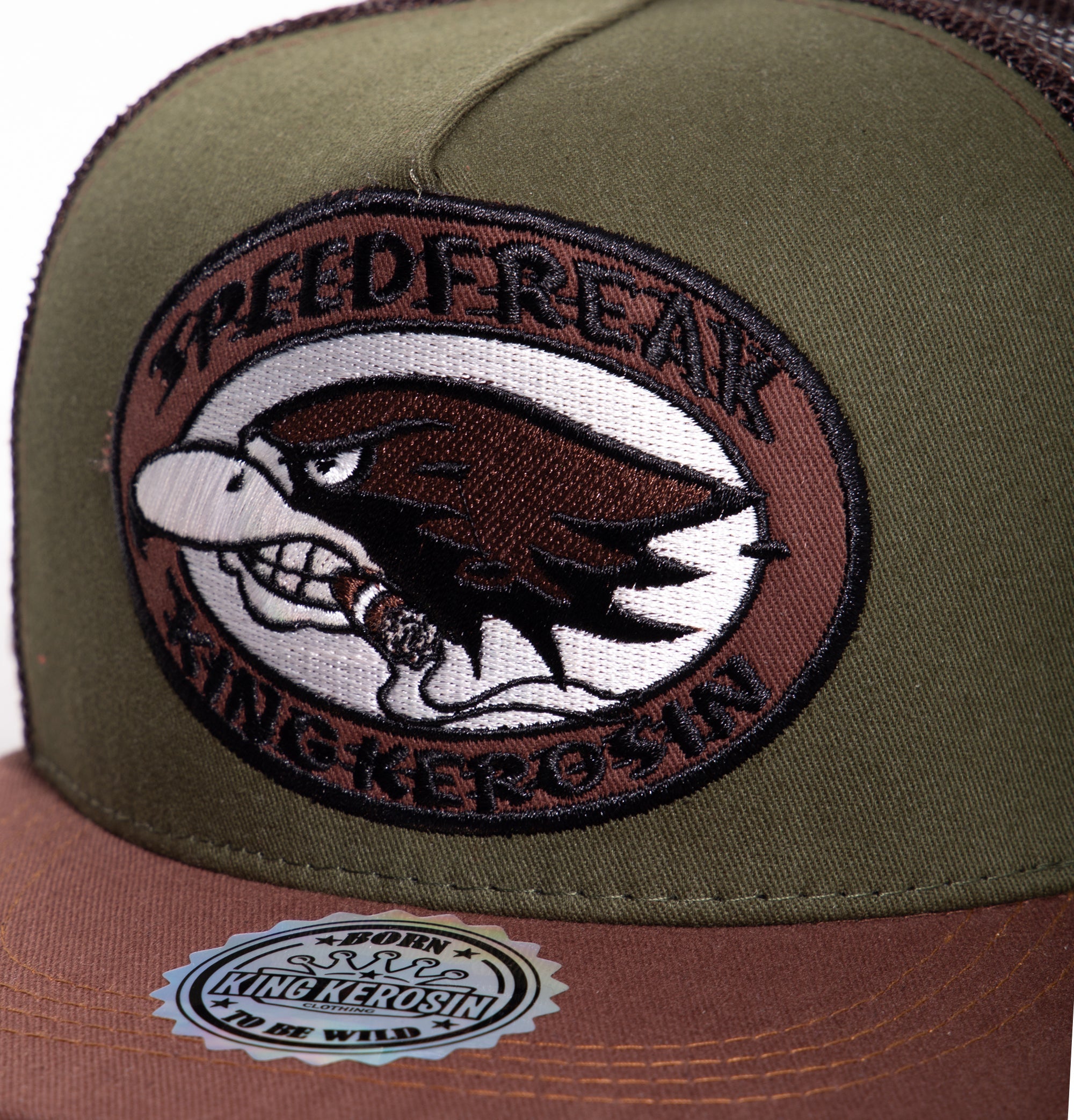 Snapback Cap mit Netzeinsatz «Speedfreak» Snapback Cap von King Kerosin