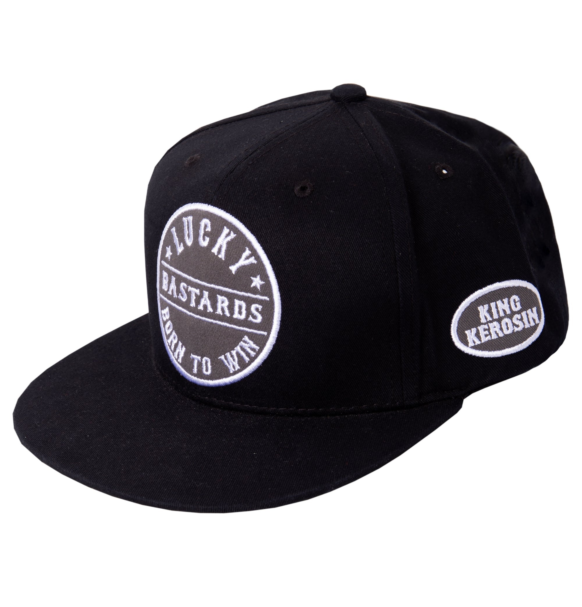 Snapback Cap mit Print auf der Schirmunterseite «Born To Win» Snapback Cap von King Kerosin
