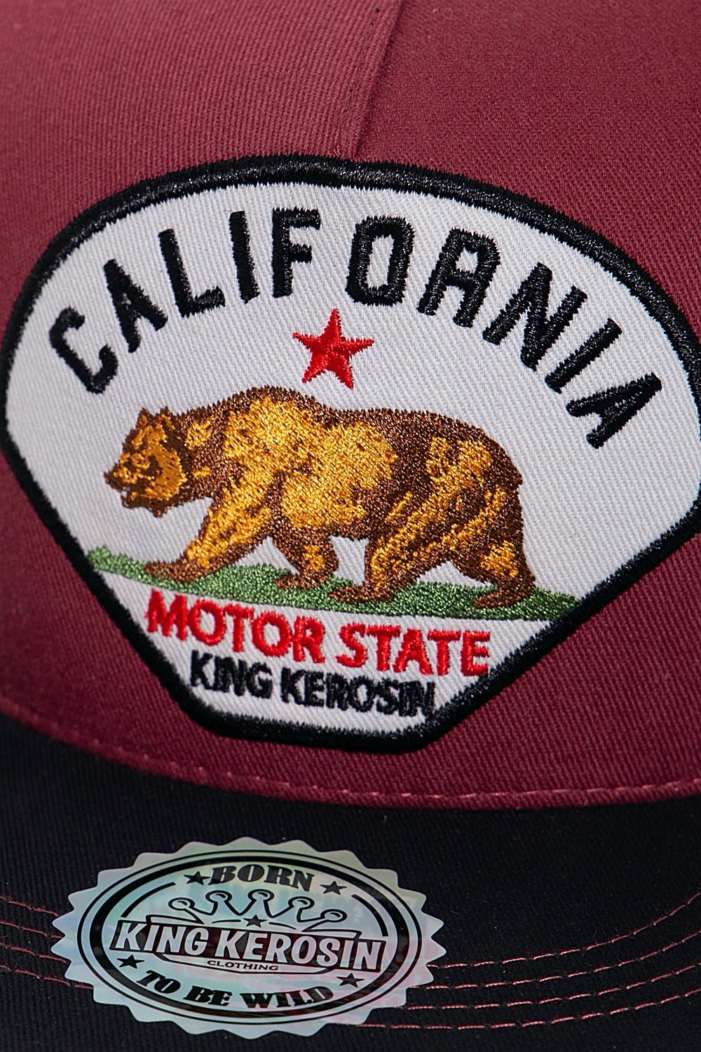 Snapback Cap mit Stickerei und Netz «California» Snapback Cap von King Kerosin