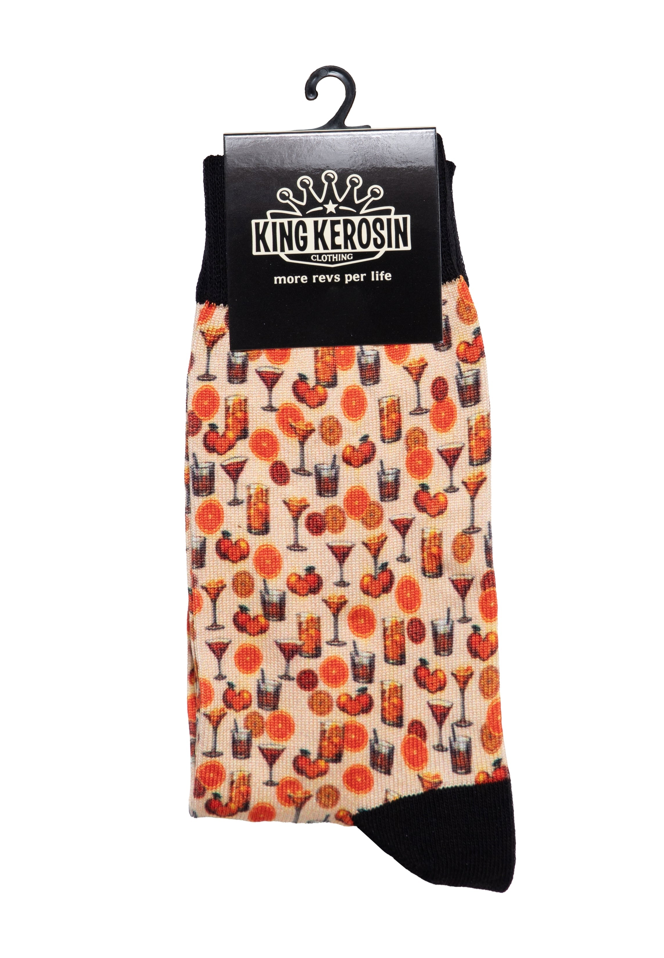 Socken 'Citrus Cocktail' in Creme Socken von King Kerosin