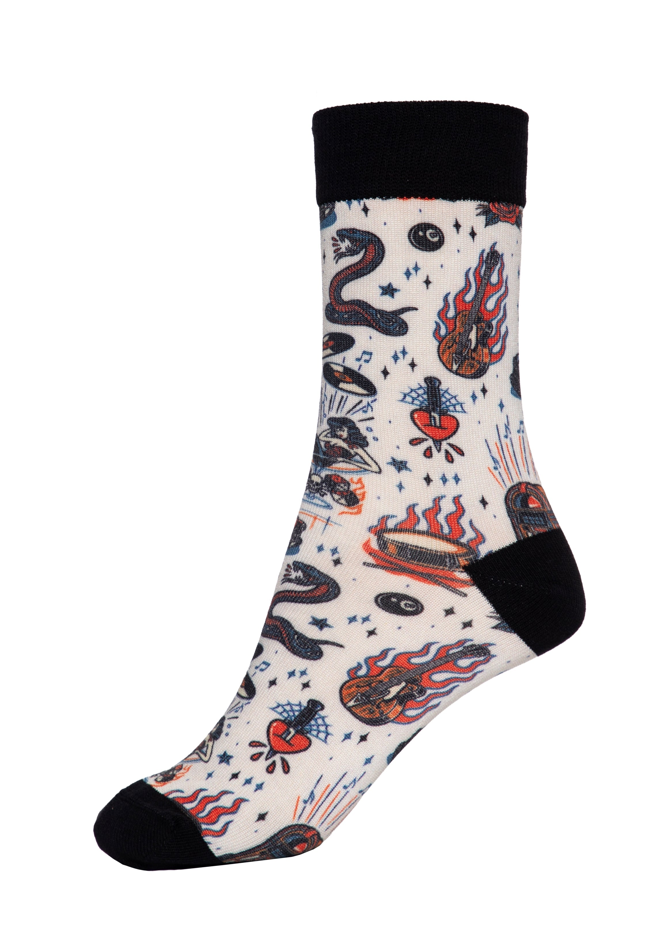 Socken 'Rock 'n' Roll' in Offwhite Socken von King Kerosin