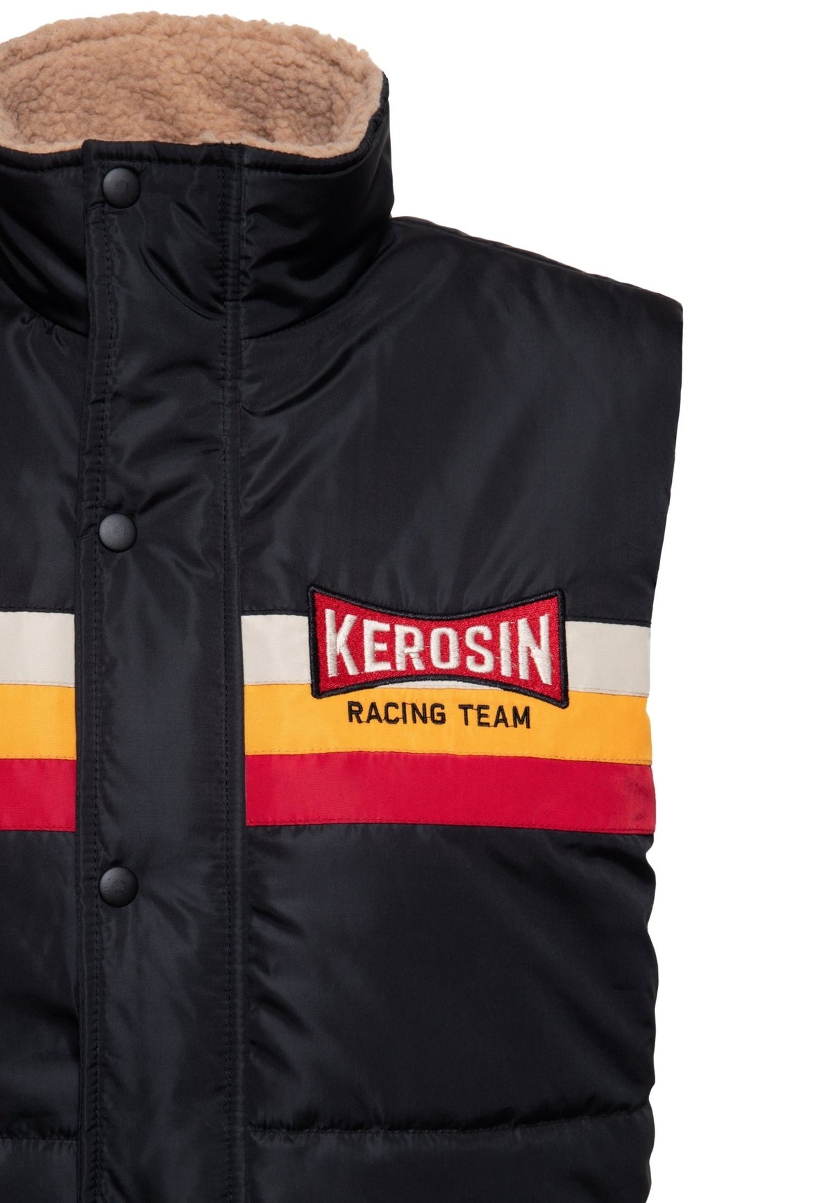 Steppweste 'Racing Team' in Schwarz – Westen von King Kerosin - Ansicht 5