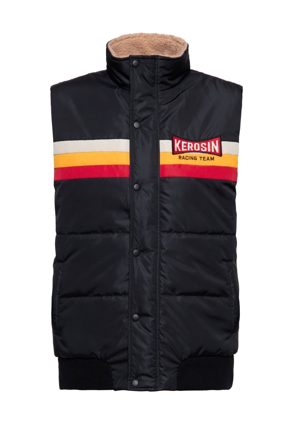 Steppweste 'Racing Team' in Schwarz – Westen von King Kerosin - Ansicht 3