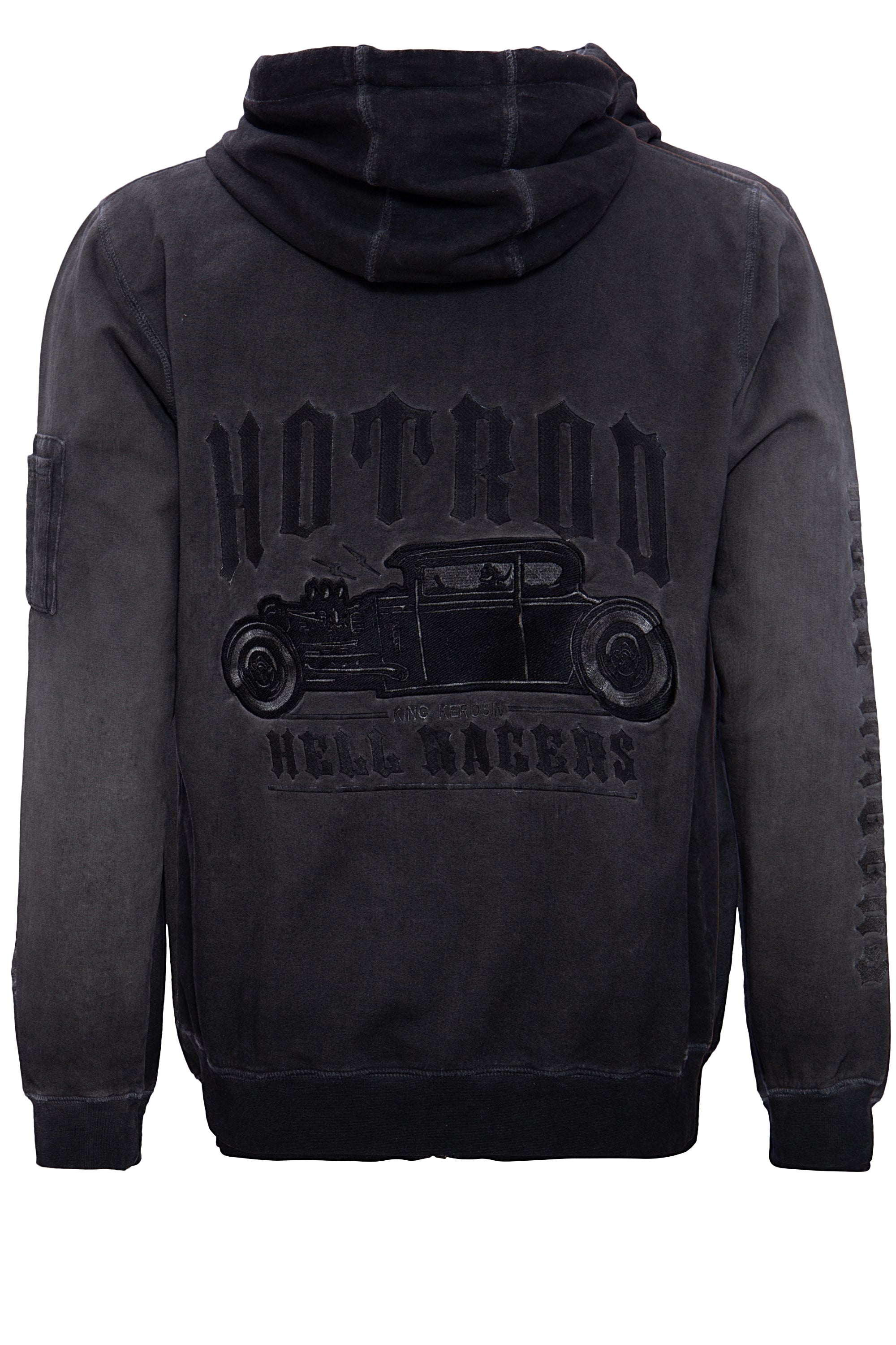 King Kerosin - Sweatjacke mit Stickerei hinten «Hell Racers»