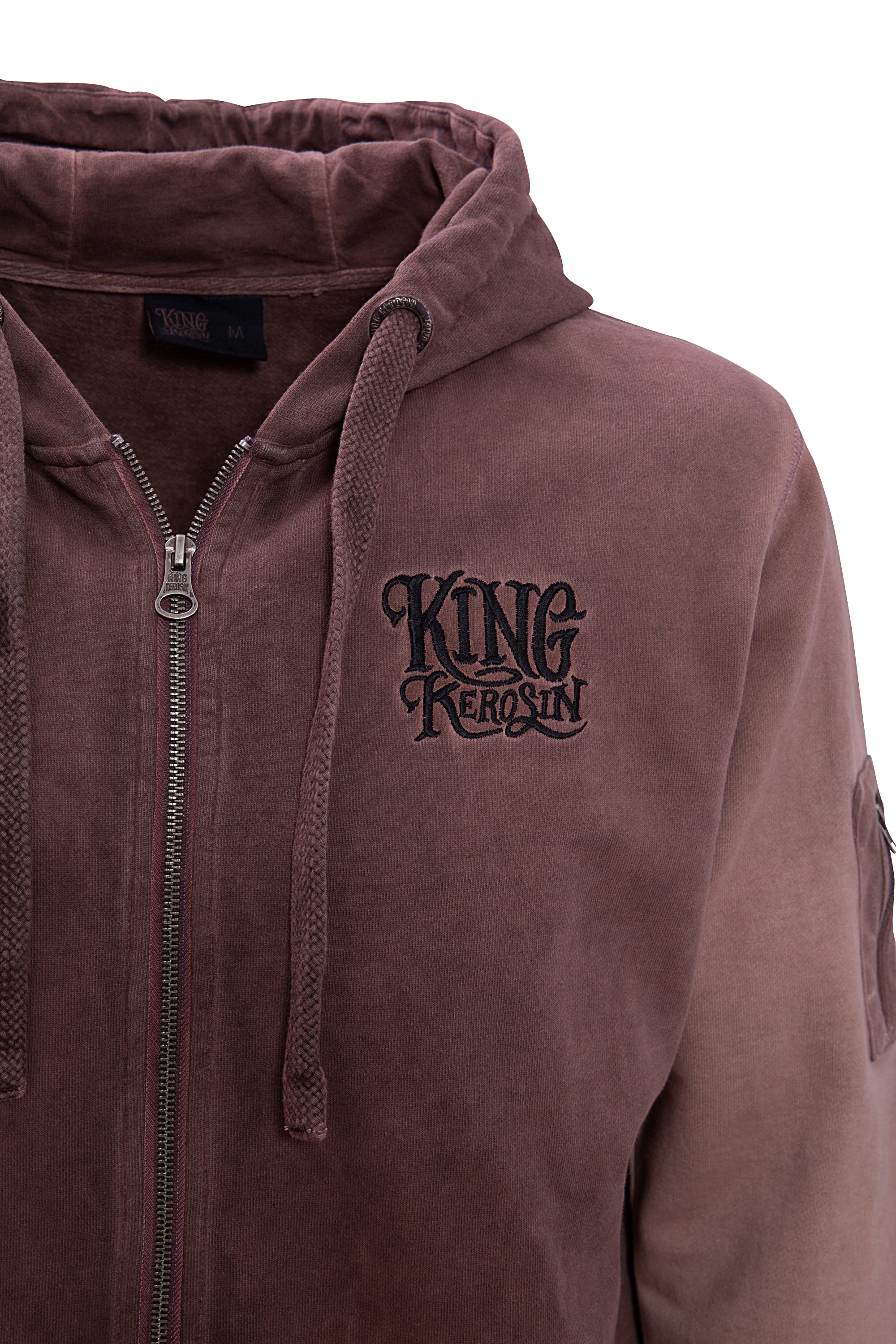 King Kerosin - Sweatjacke mit Stickerei hinten «Ride Hard - Live Fast»