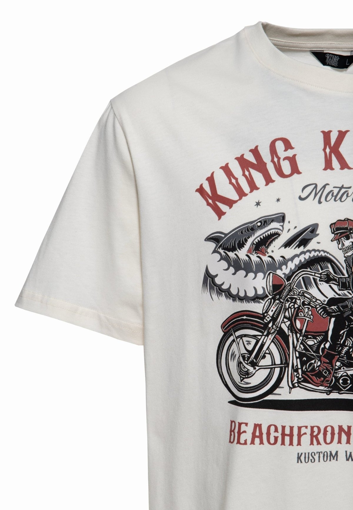 T-Shirt 'Beachfront riders' in Offwhite – T-Shirts von King Kerosin - Ansicht 3