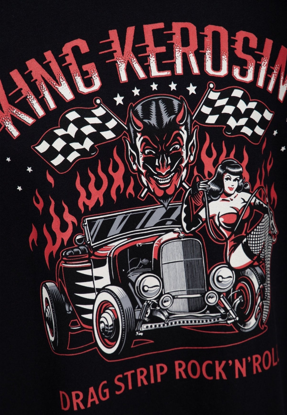 T-Shirt 'Dragstrip' in Schwarz – T-Shirts von King Kerosin - Ansicht 4