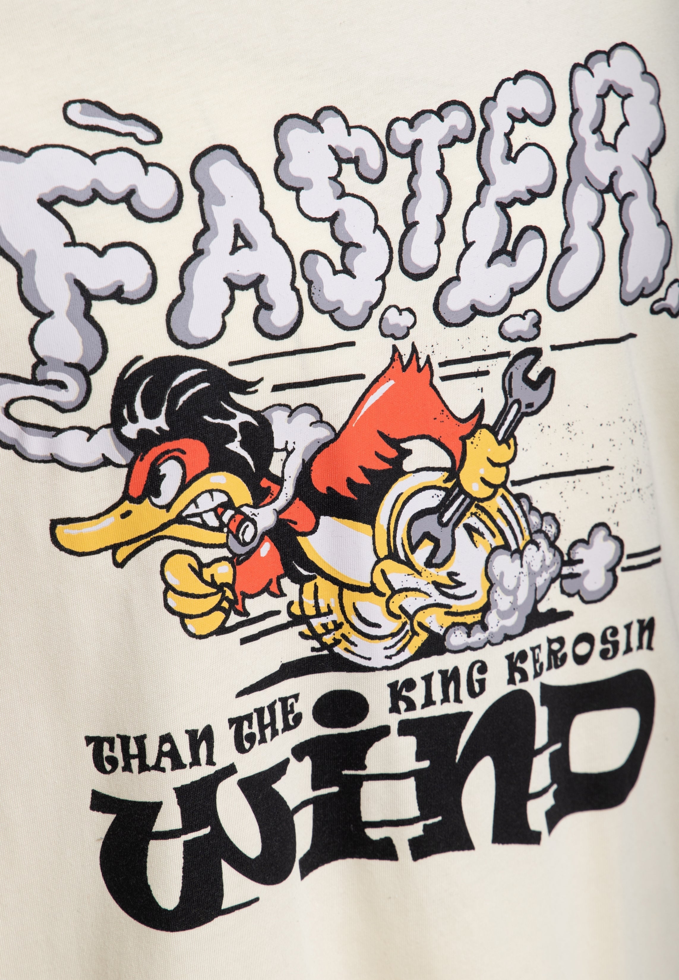 T-Shirt 'Faster Then The Wind' in Offwhite T-Shirts von King Kerosin