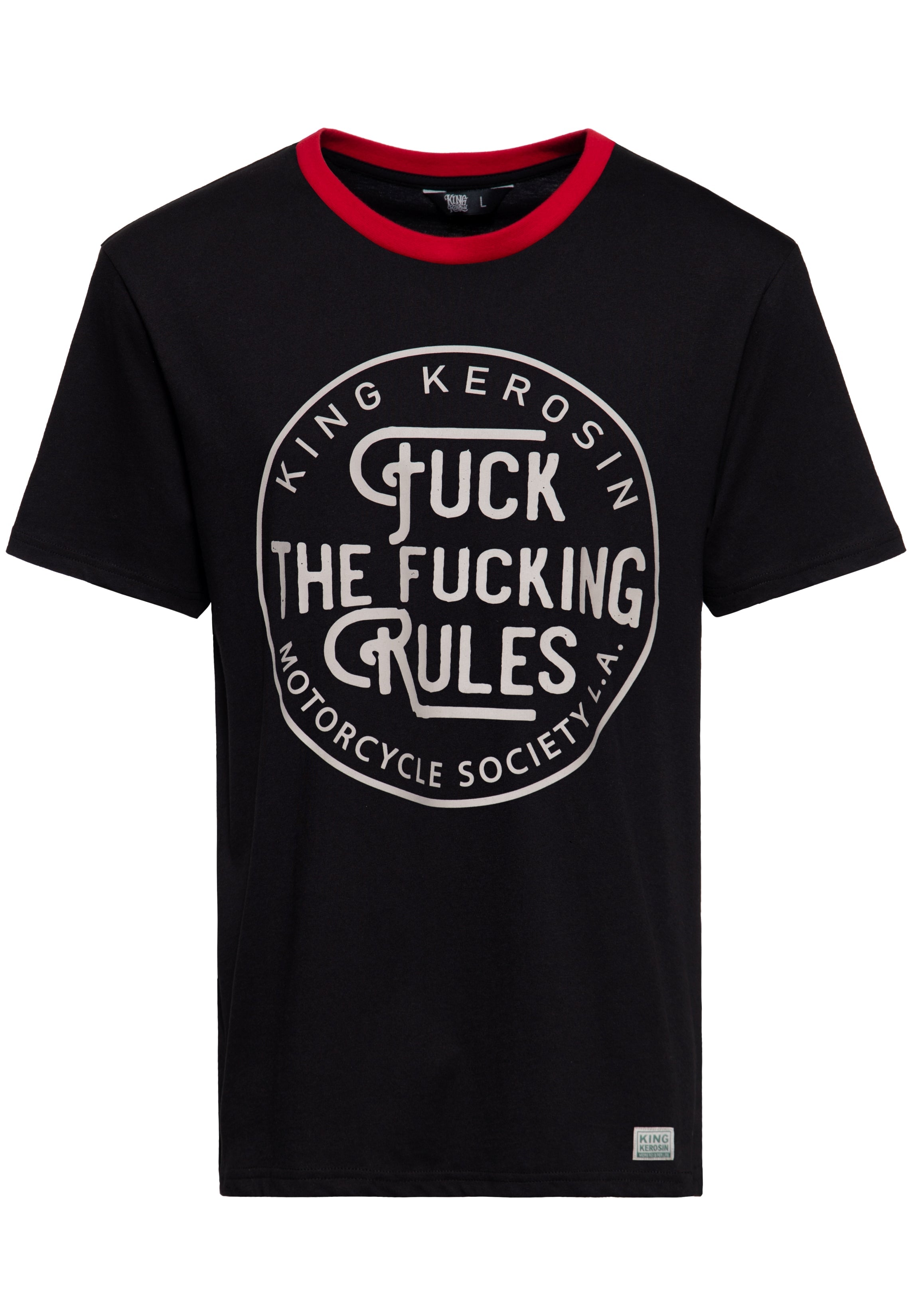 T-Shirt 'Fuck The Fucking Rules' in Schwarz T-Shirts von King Kerosin
