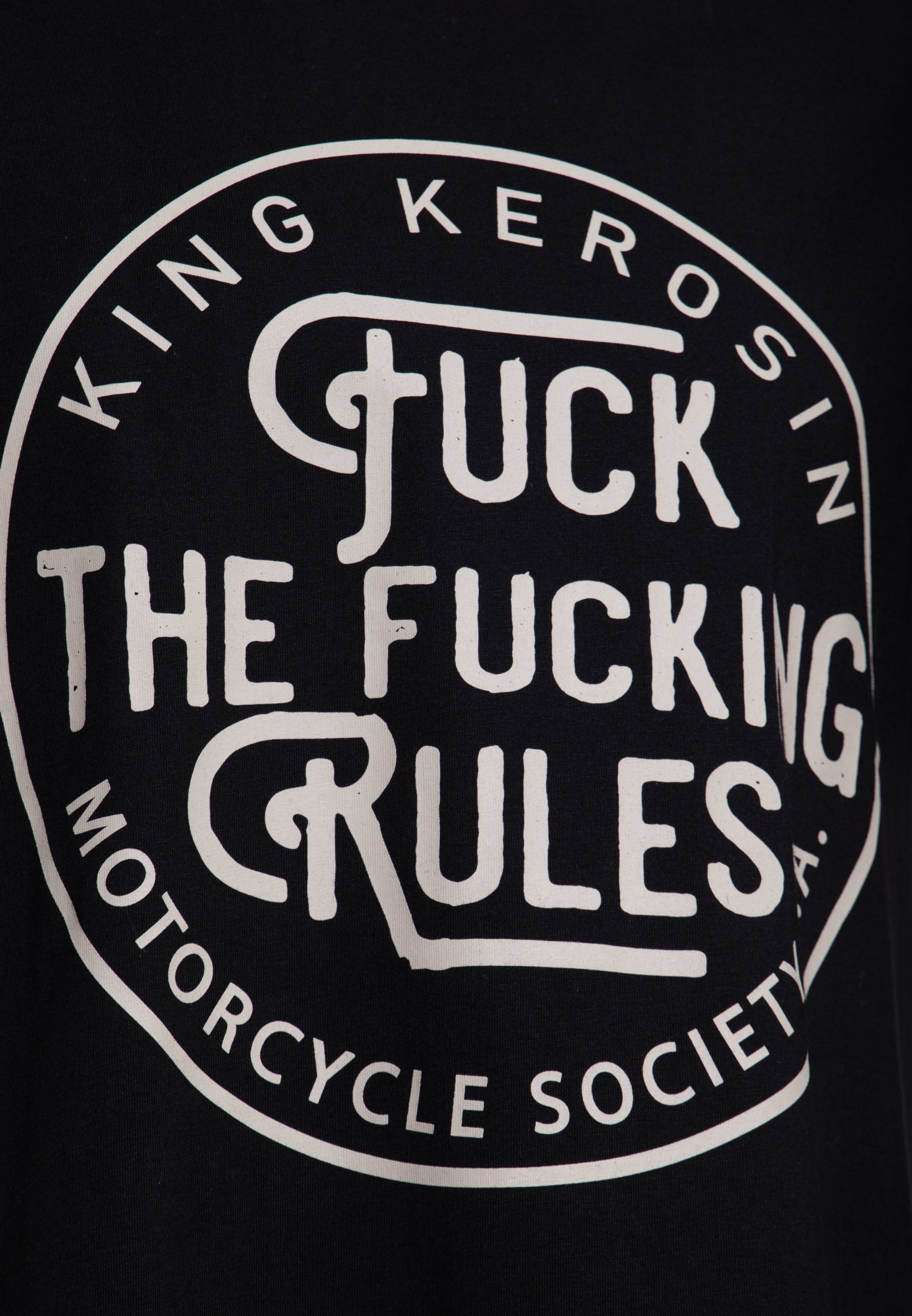 T-Shirt 'Fuck The Fucking Rules' in Schwarz T-Shirts von King Kerosin
