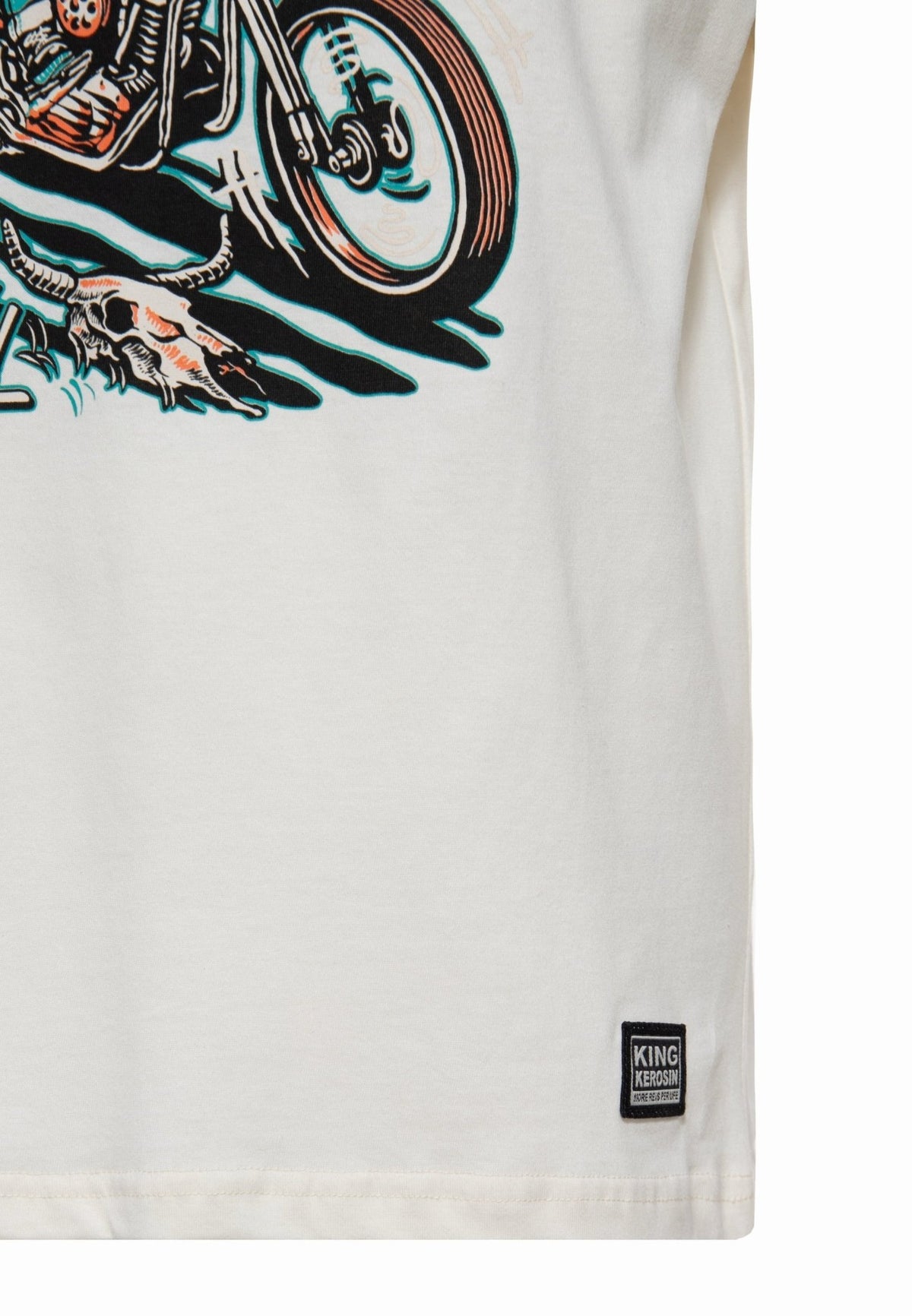 T-Shirt 'Get on the Throttle' in Offwhite – T-Shirts von King Kerosin - Ansicht 5