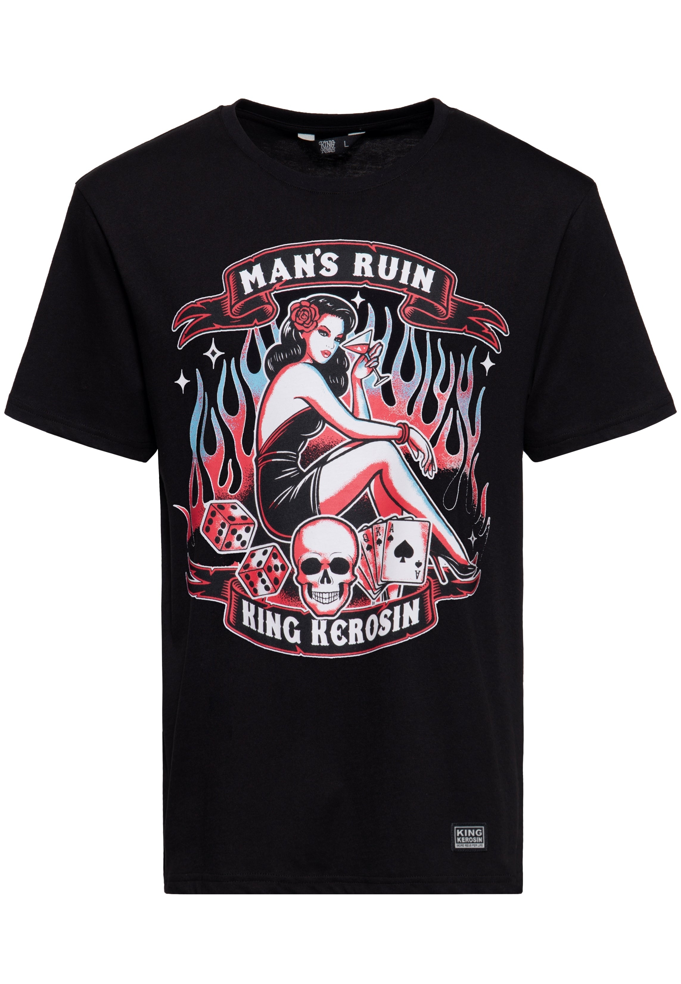 T-Shirt 'Man's Ruin' in Schwarz T-Shirts von King Kerosin
