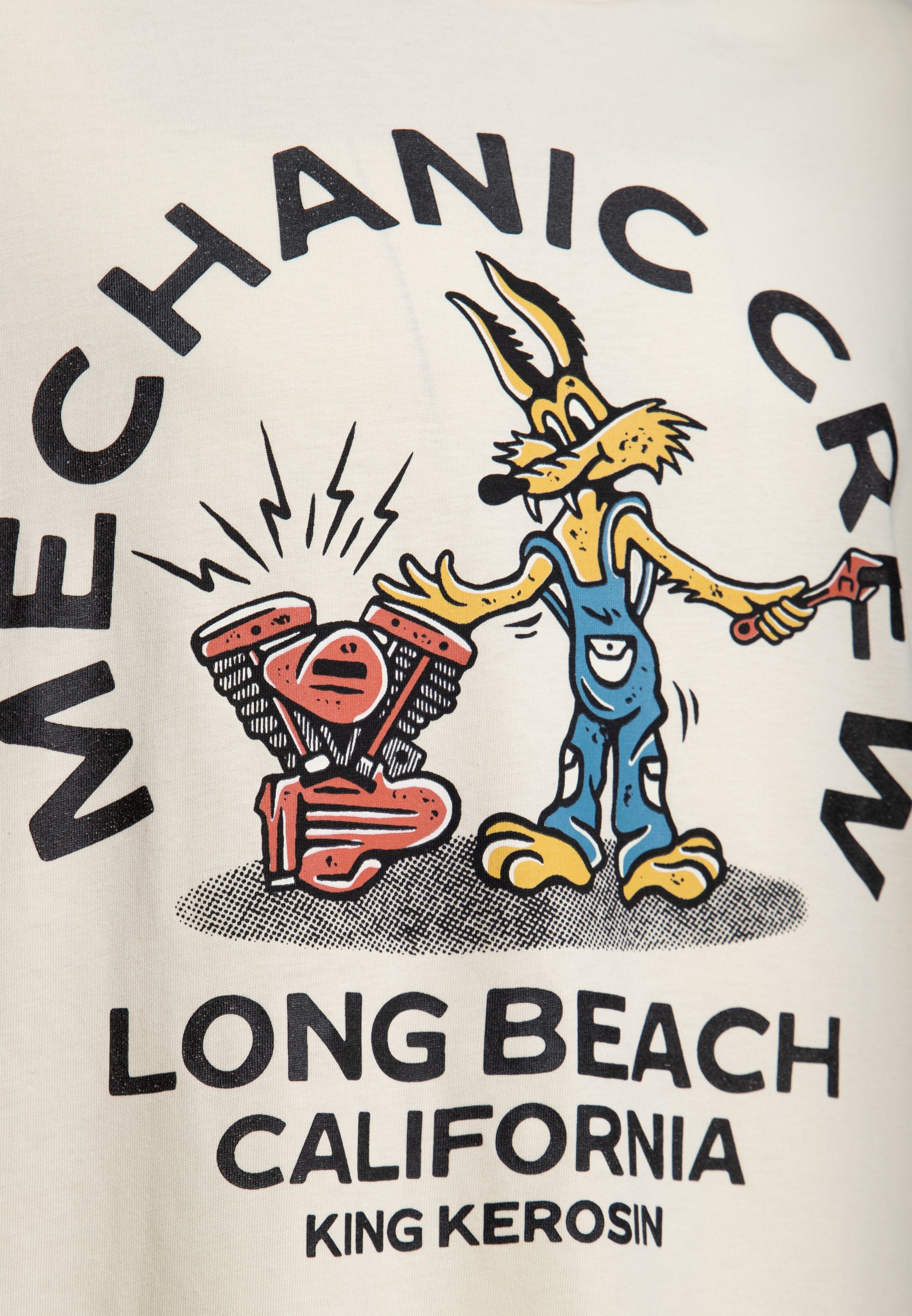 T-Shirt 'Mechanic Crew' in Offwhite T-Shirts von King Kerosin