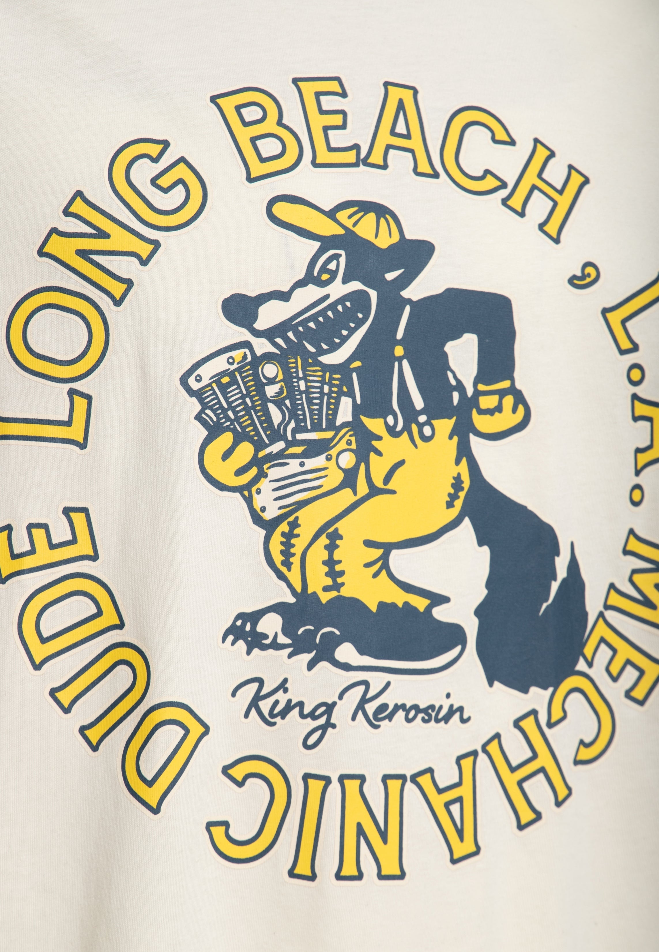 T-Shirt 'Mechanic Dude' in Offwhite T-Shirts von King Kerosin