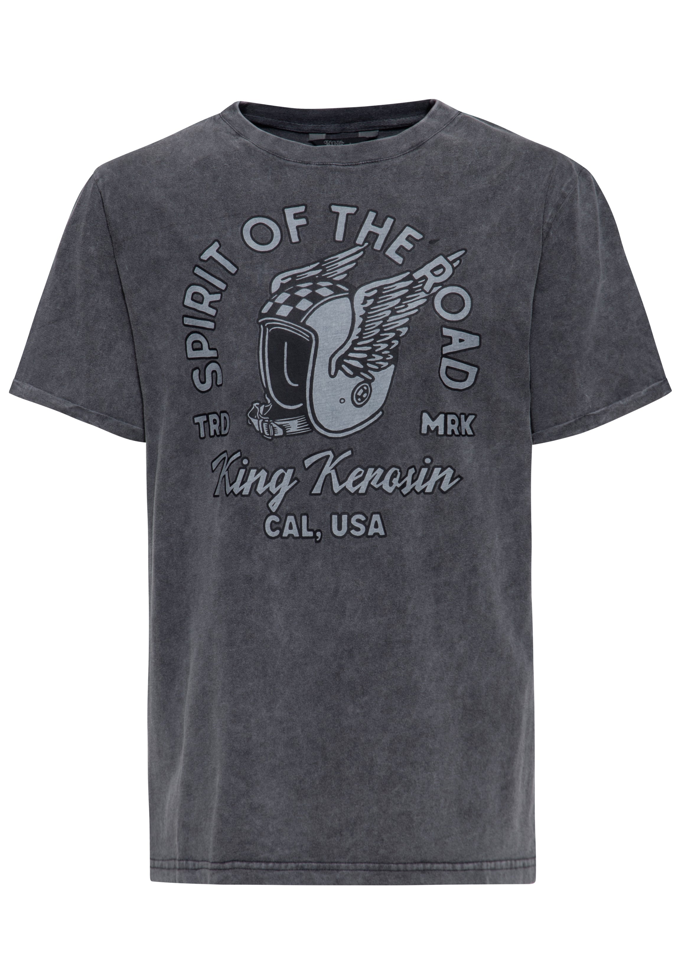 T-Shirt 'Spirit Of The Road' in Grau T-Shirts von King Kerosin