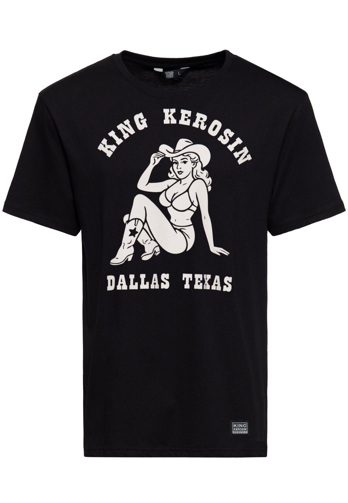T-Shirt 'Texas Cowgirl' in Schwarz – T-Shirts von King Kerosin - Ansicht 1