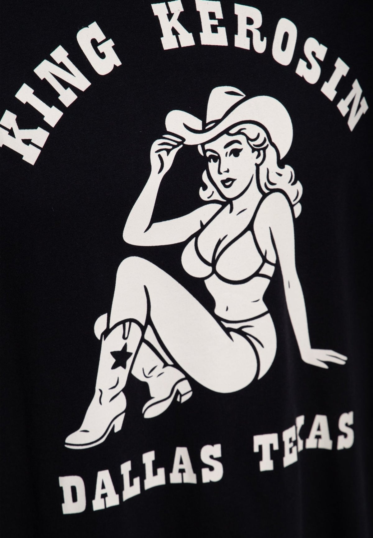 T-Shirt 'Texas Cowgirl' in Schwarz – T-Shirts von King Kerosin - Ansicht 3