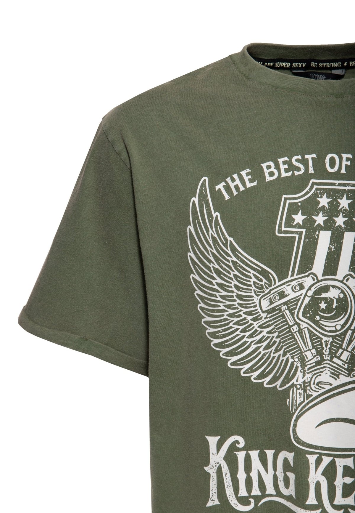 T-Shirt 'The Best of the Best' in Olivgrün – T-Shirts von King Kerosin - Ansicht 3