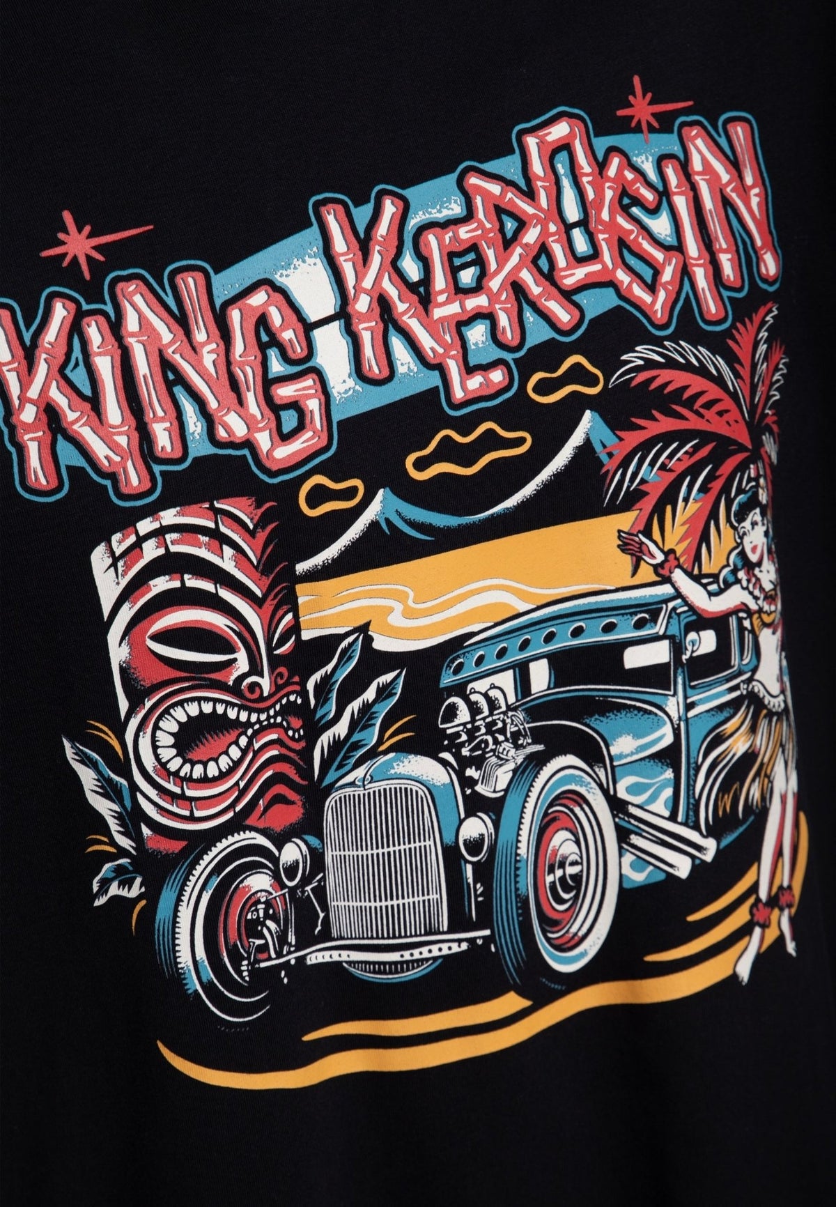 T-Shirt 'Tiki' in Schwarz – T-Shirts von King Kerosin - Ansicht 4