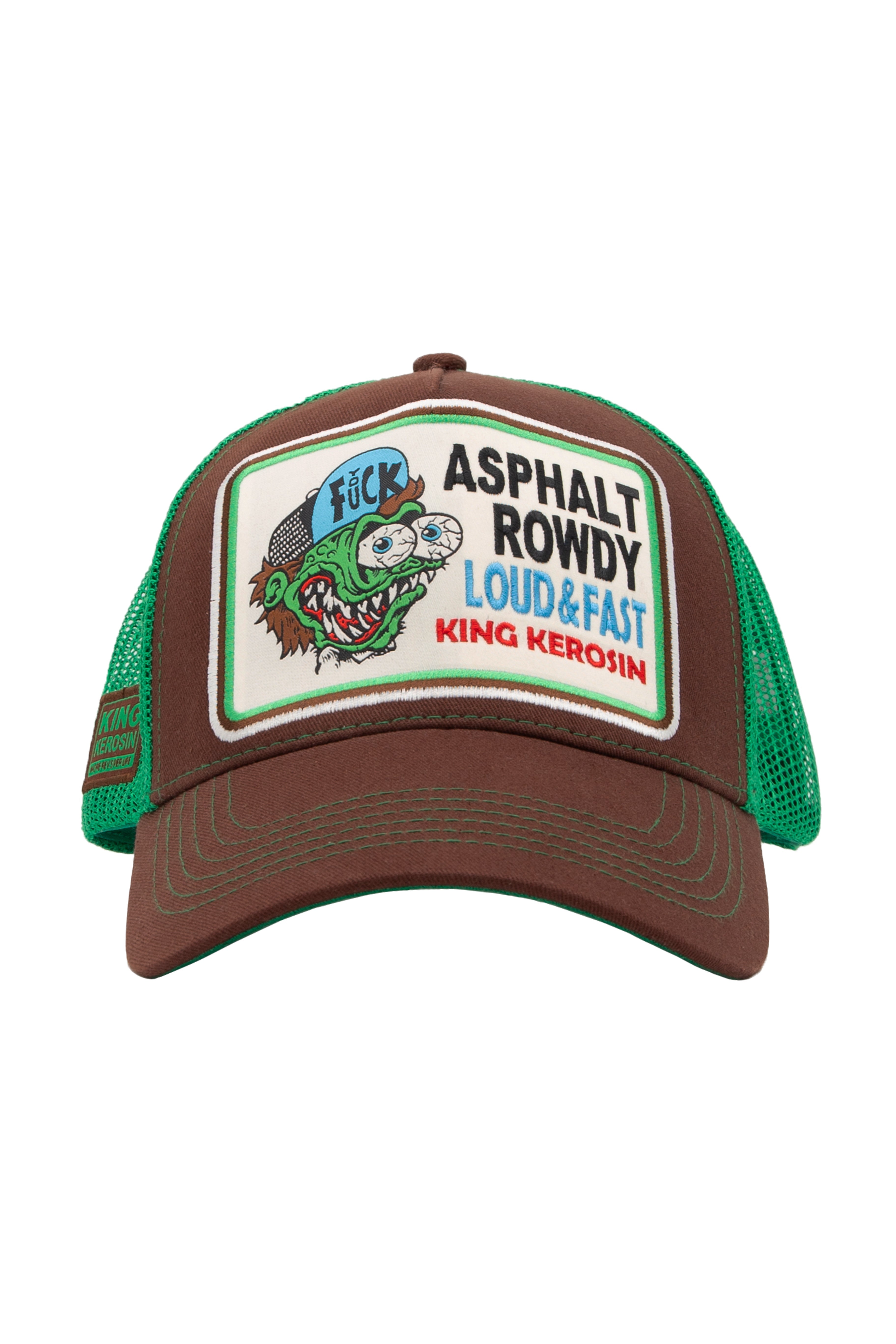 Trucker Cap 'Asphalt Rowdy' in Braun Trucker Cap von King Kerosin