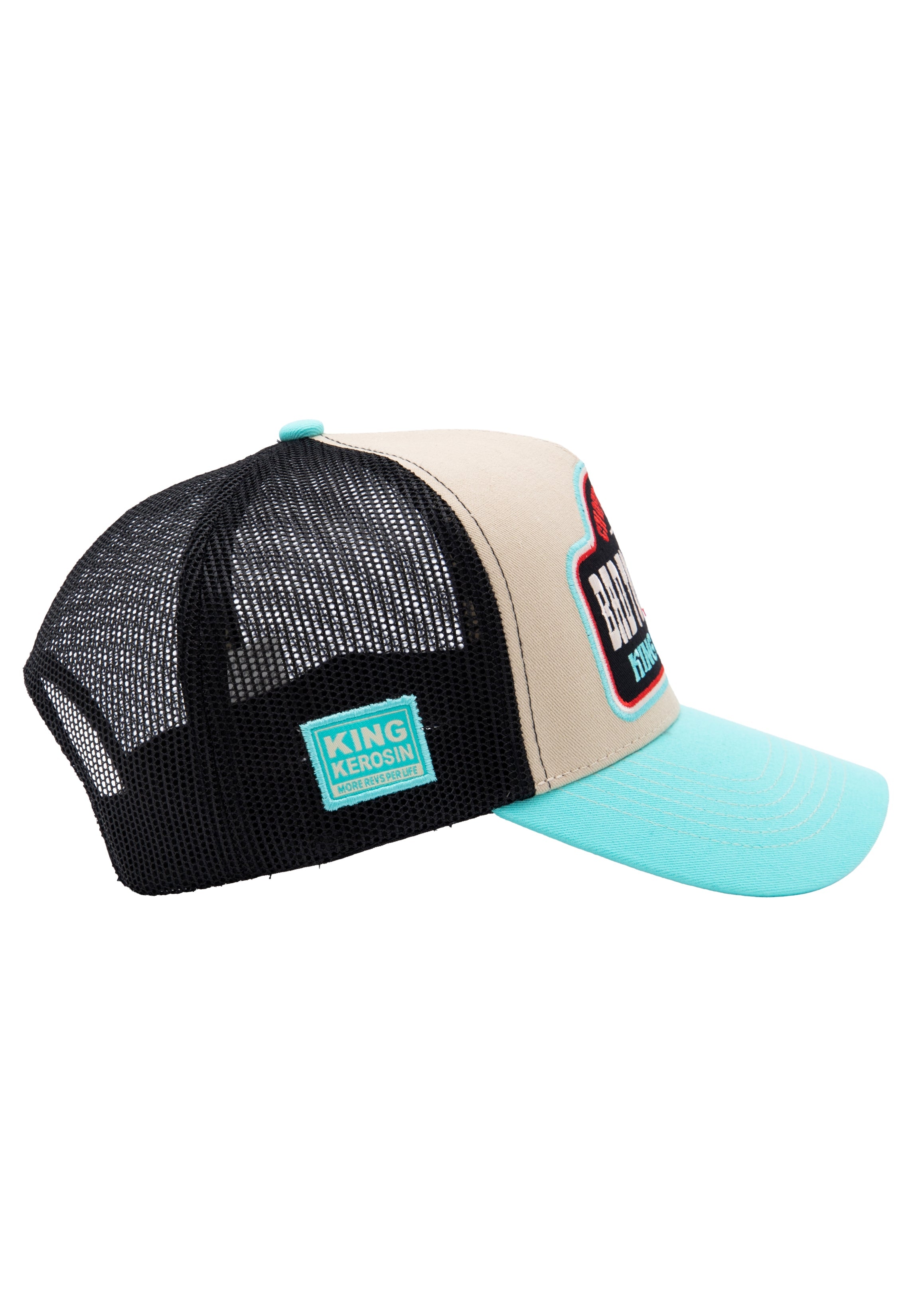 Trucker Cap 'Bad to the Bones' in Beige Trucker Cap von King Kerosin