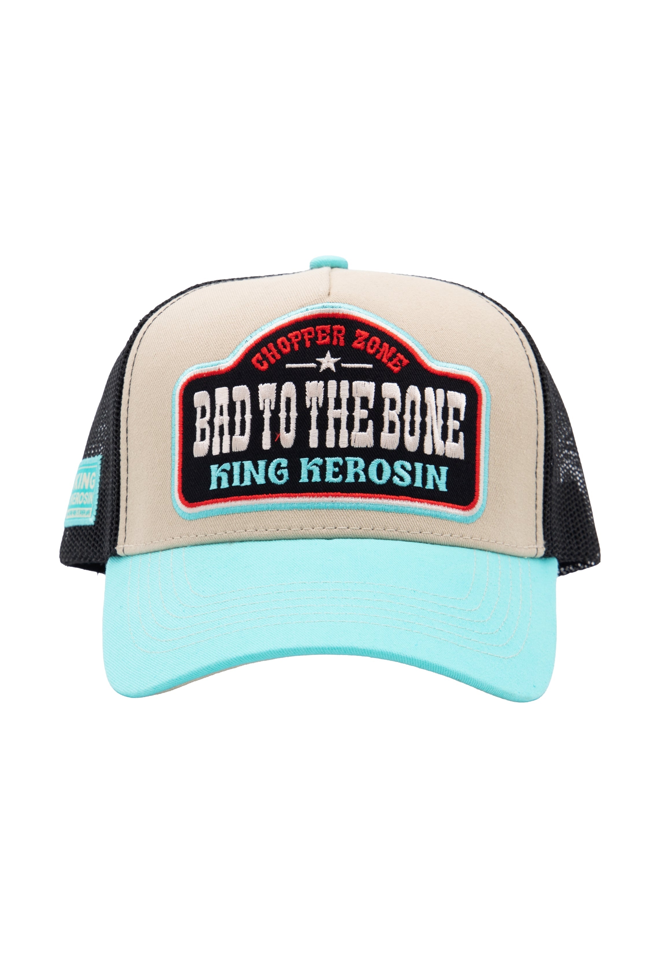 Trucker Cap 'Bad to the Bones' in Beige Trucker Cap von King Kerosin