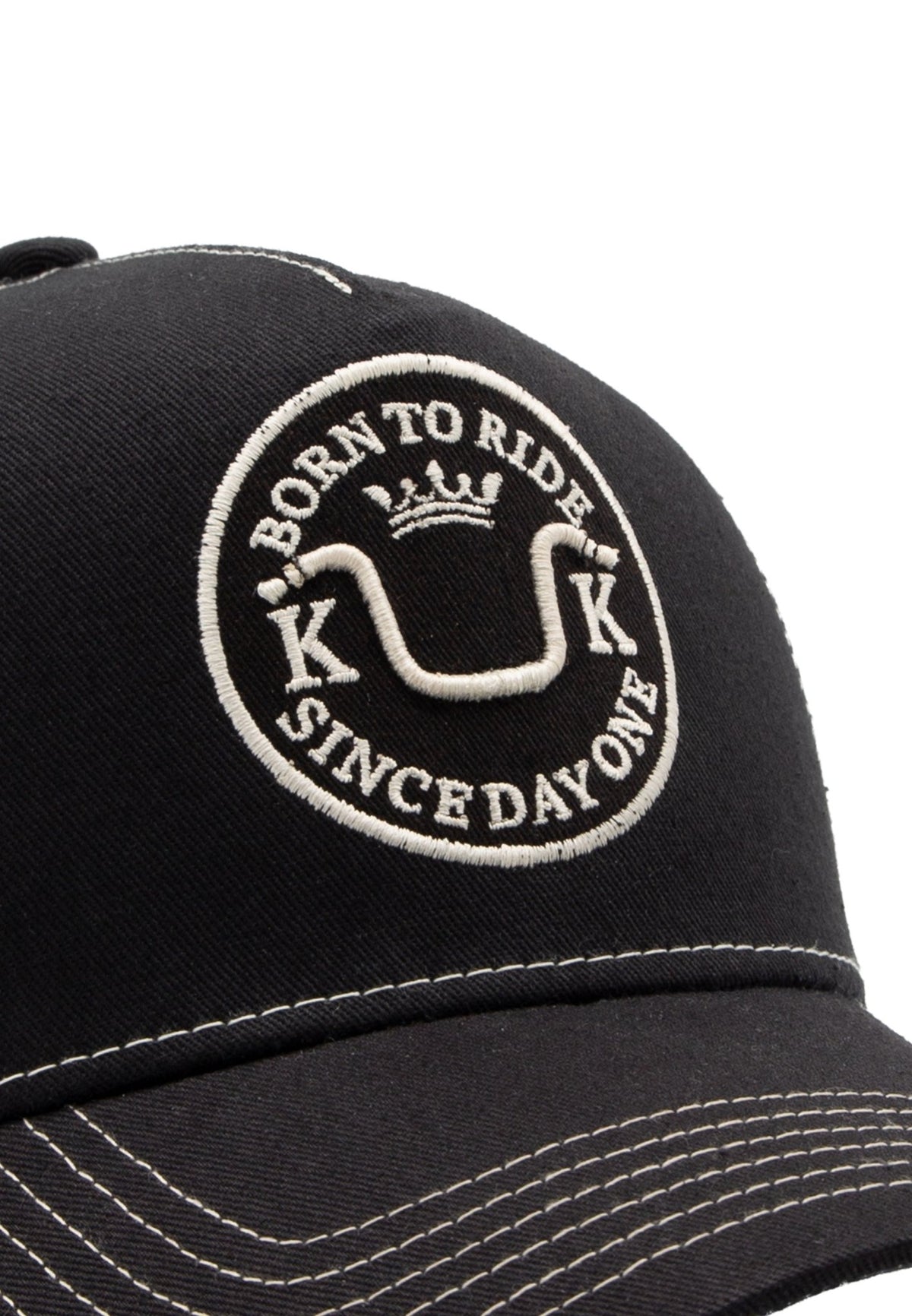 Trucker Cap 'Born to Ride' in Schwarz – Trucker Cap von King Kerosin - Ansicht 11