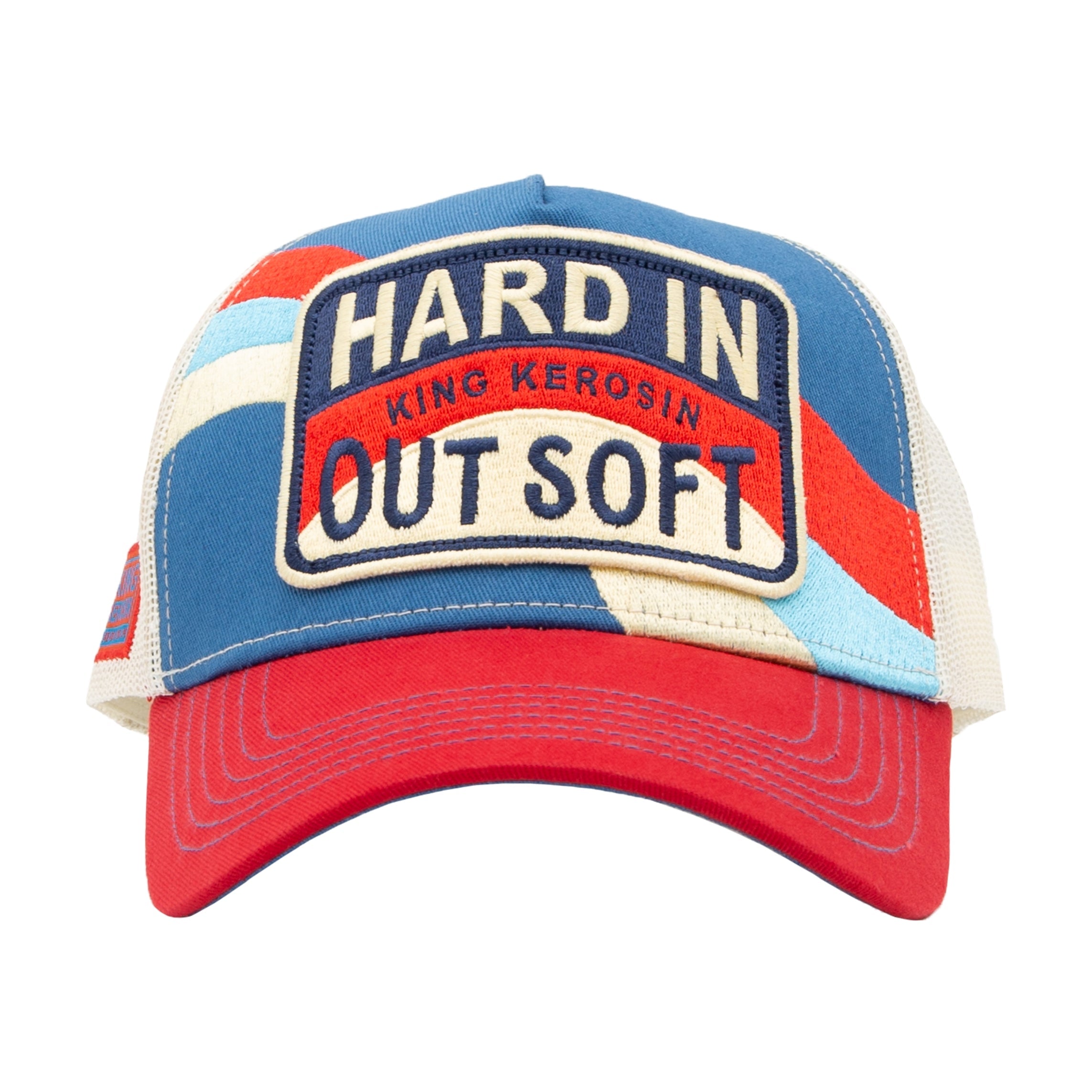 Trucker Cap 'Hard In - Out Soft' in Blau Trucker Cap von King Kerosin