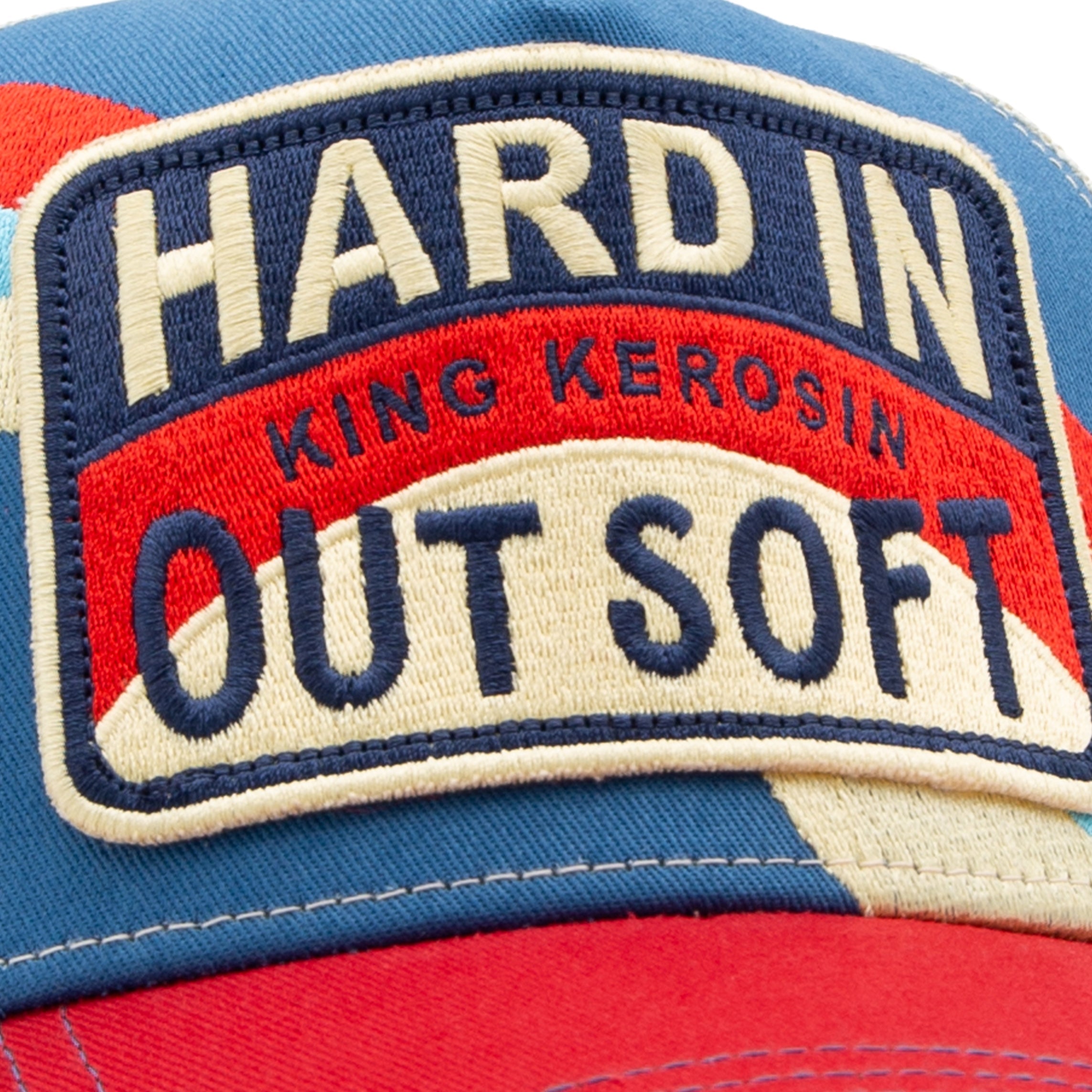 Trucker Cap 'Hard In - Out Soft' in Blau Trucker Cap von King Kerosin