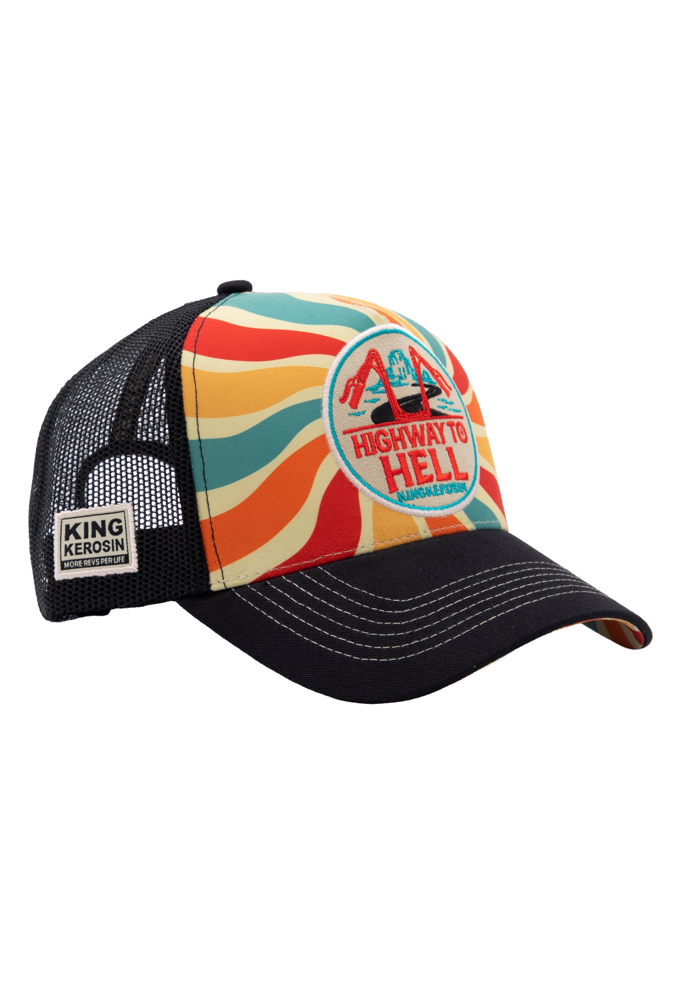 Trucker Cap 'Highway To Hell' in Mehrfarbig Trucker Cap von King Kerosin