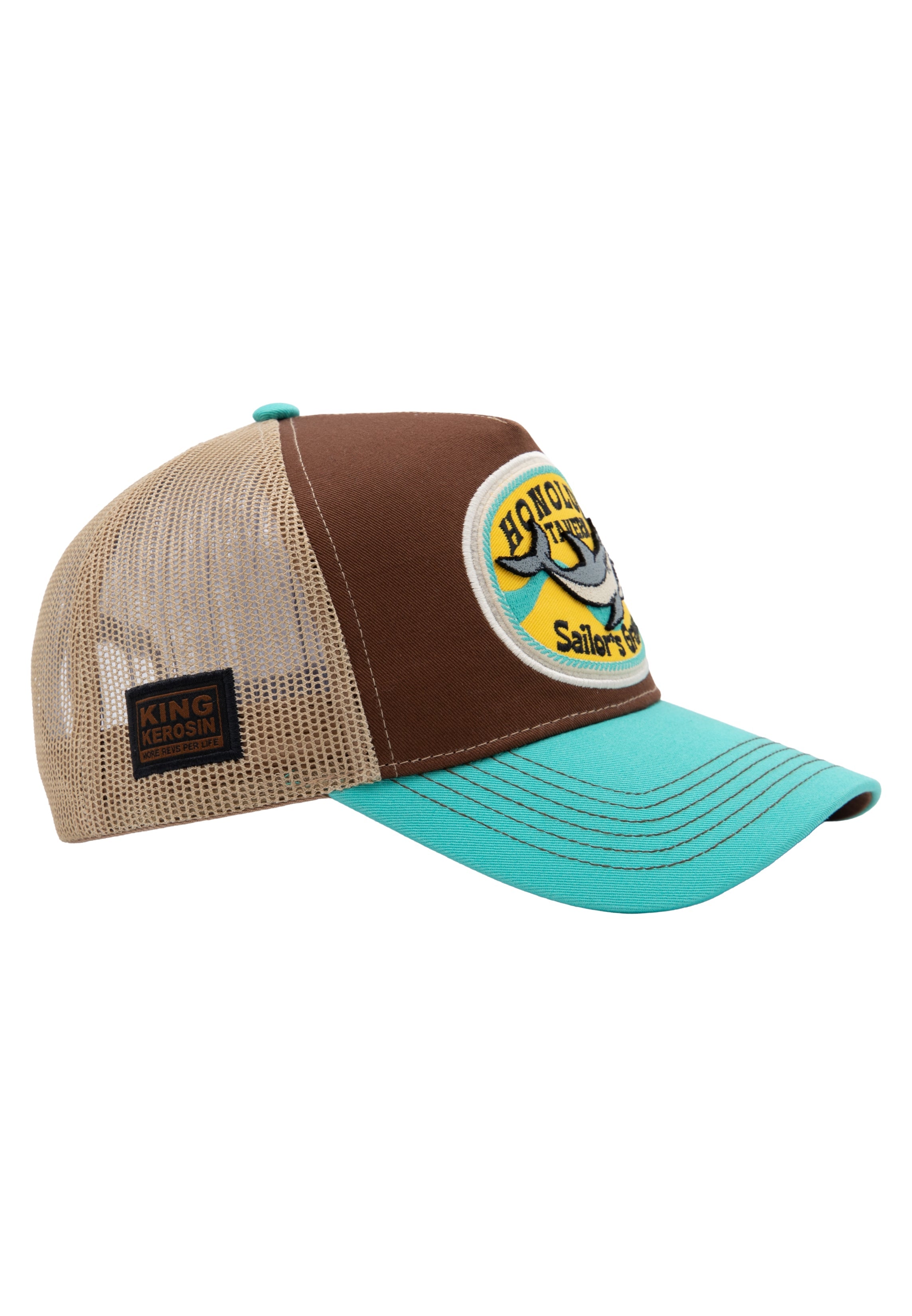 Trucker Cap 'Honolulu Tavern' in Braun Trucker Cap von King Kerosin