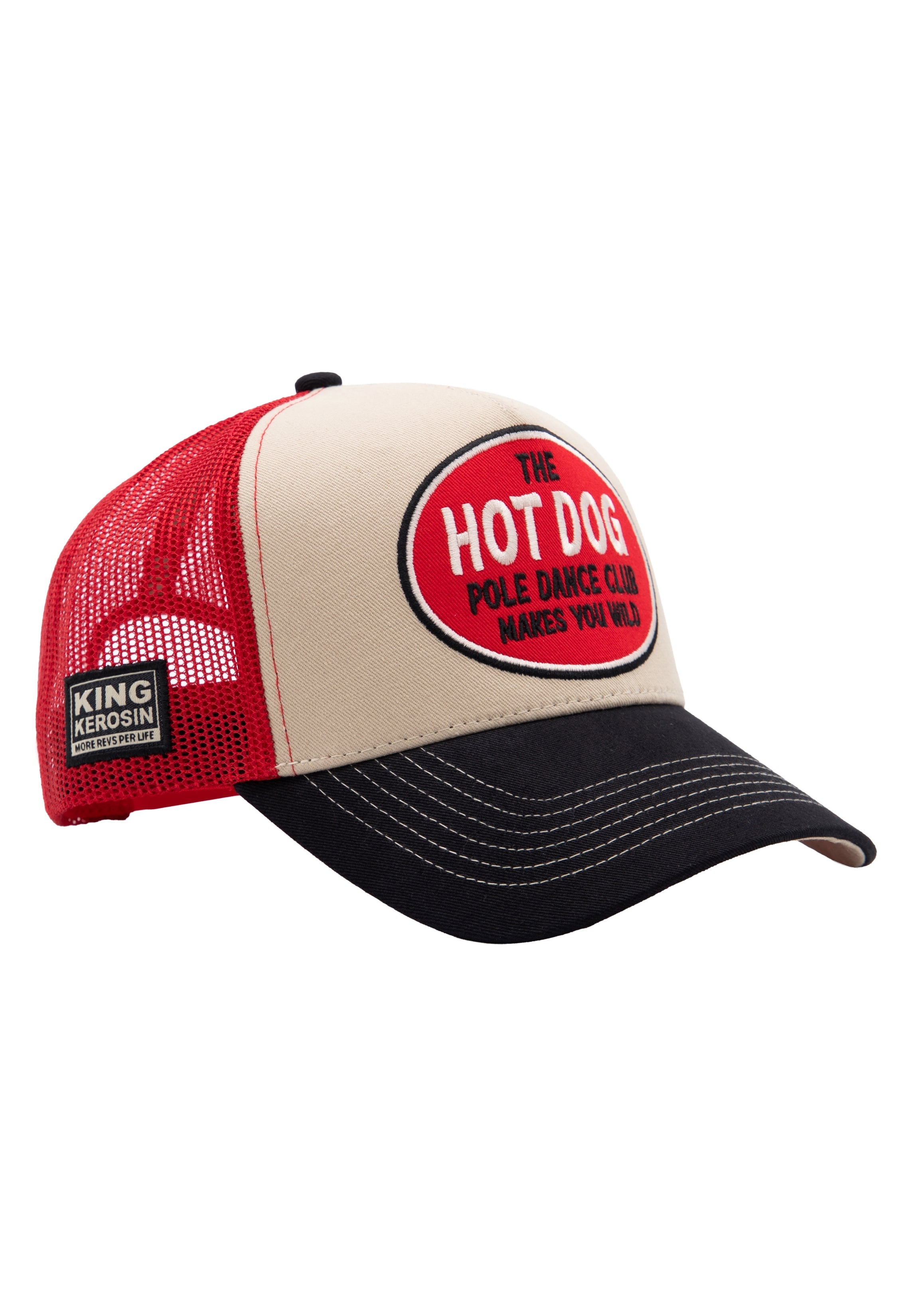Trucker Cap 'Hot Dog' in Beige Trucker Cap von King Kerosin