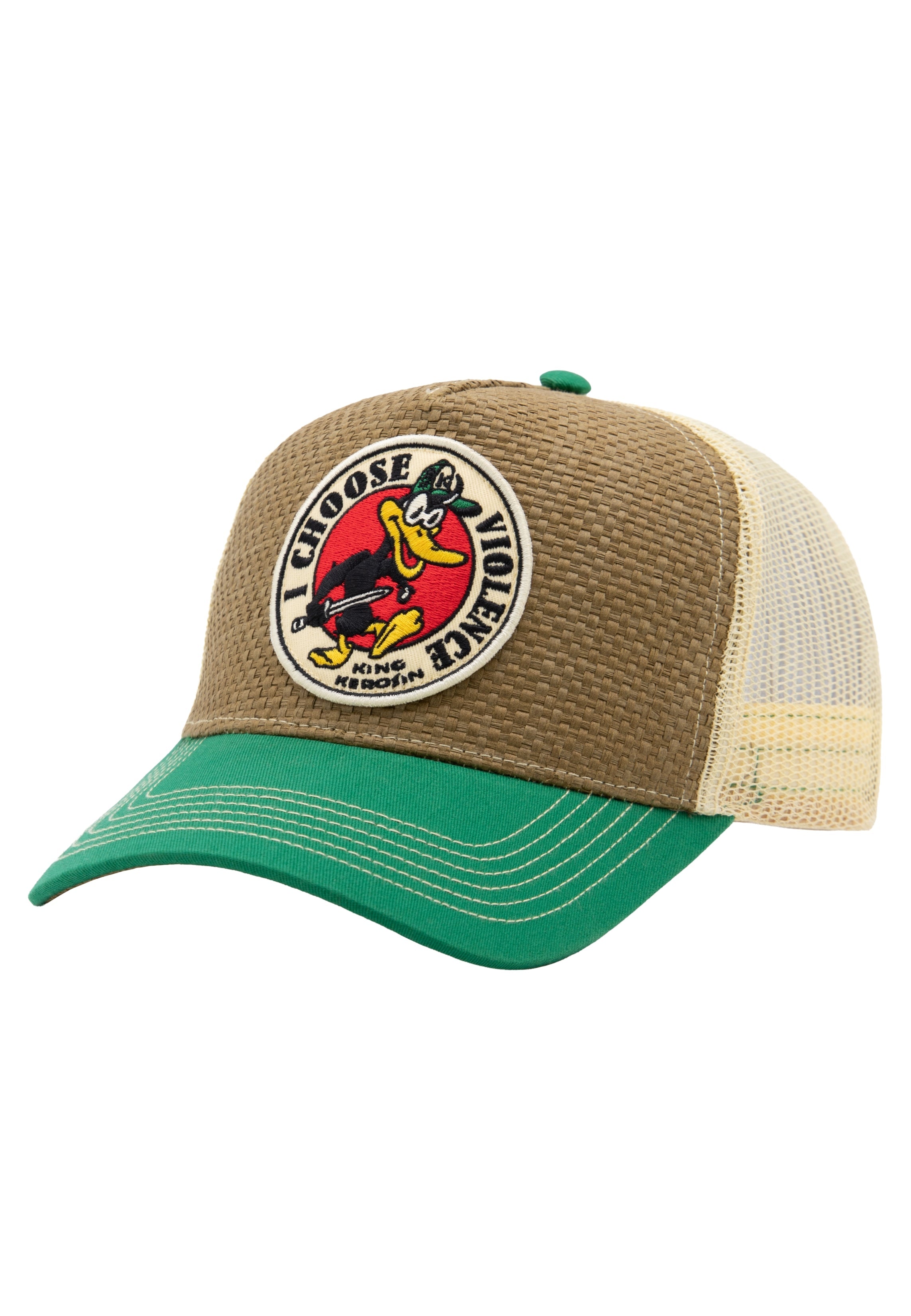 Trucker Cap 'I Choose Violence' in Braun Trucker Cap von King Kerosin